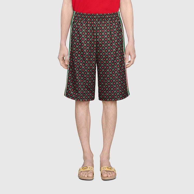 Gucci Star Print Track Shorts 'Brown Green Red' 575736-XJBA6-1145 - 3