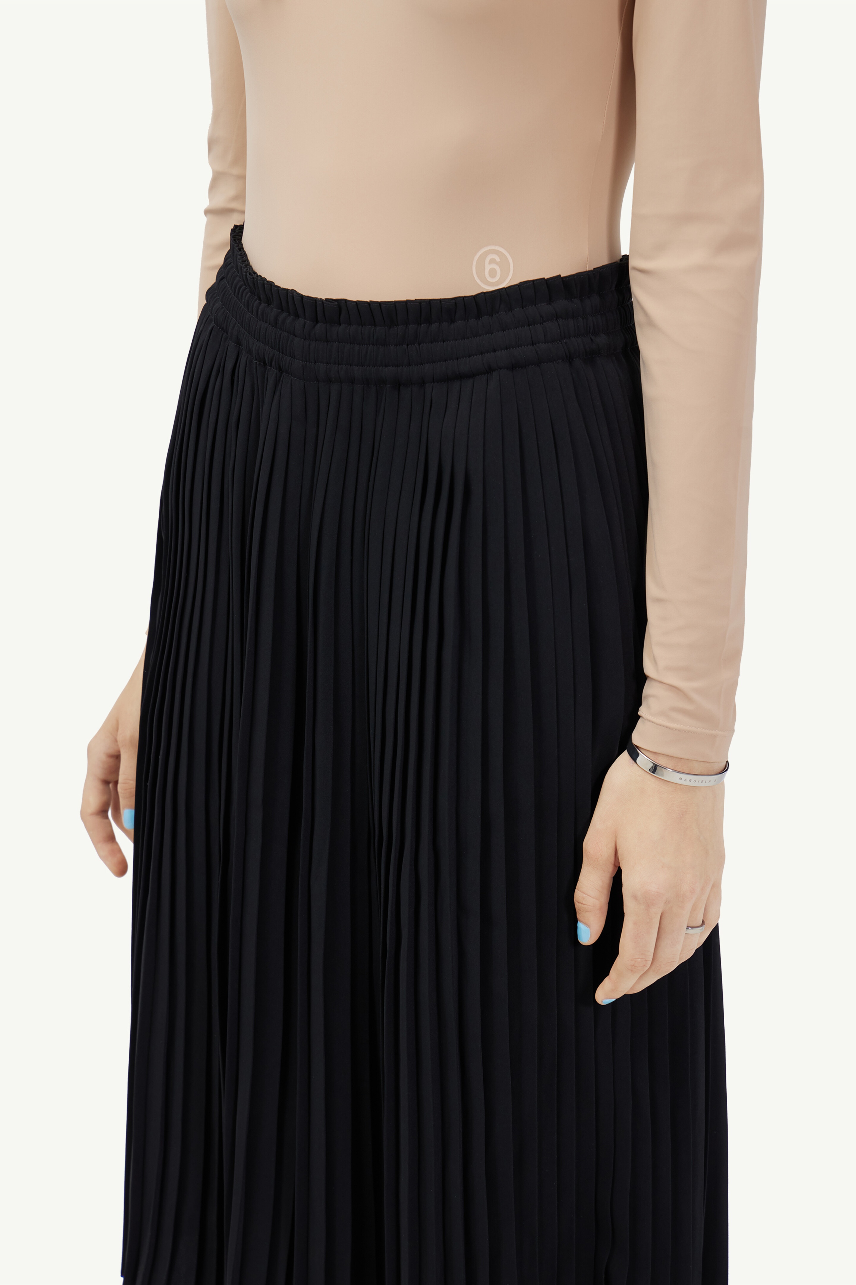 Mid-length pleated skirt - 5