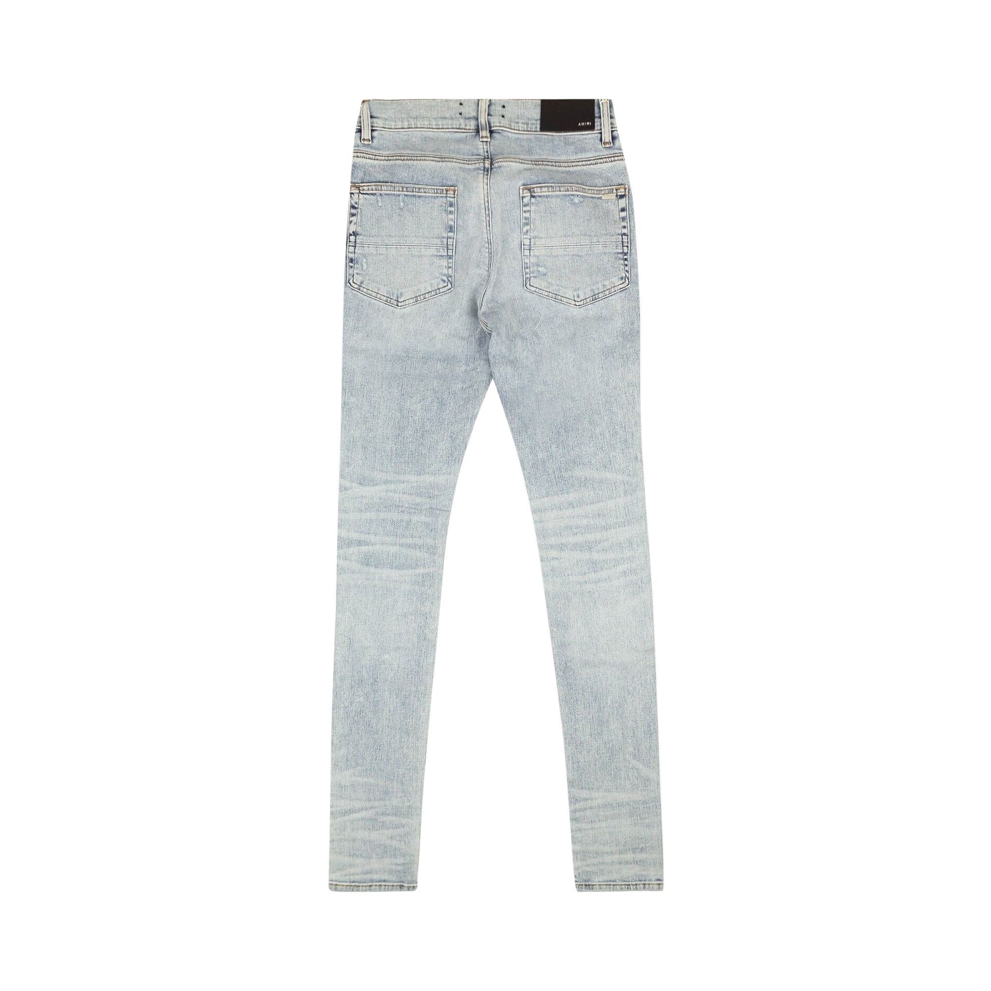 Amiri Pajama Art Patch Skinny Jeans 'Blue' - 2