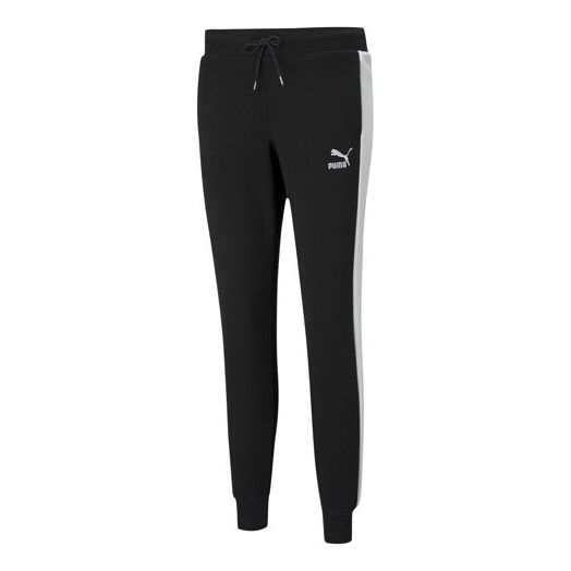 (WMNS) PUMA Iconic T7 Embroidery Logo Sweatpants Black 531415-01 - 1