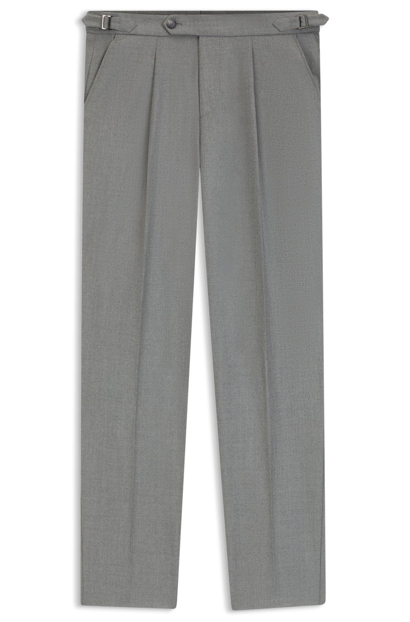 TAPERED-FIT TROUSERS IN MELANGE VIRGIN WOOL 1