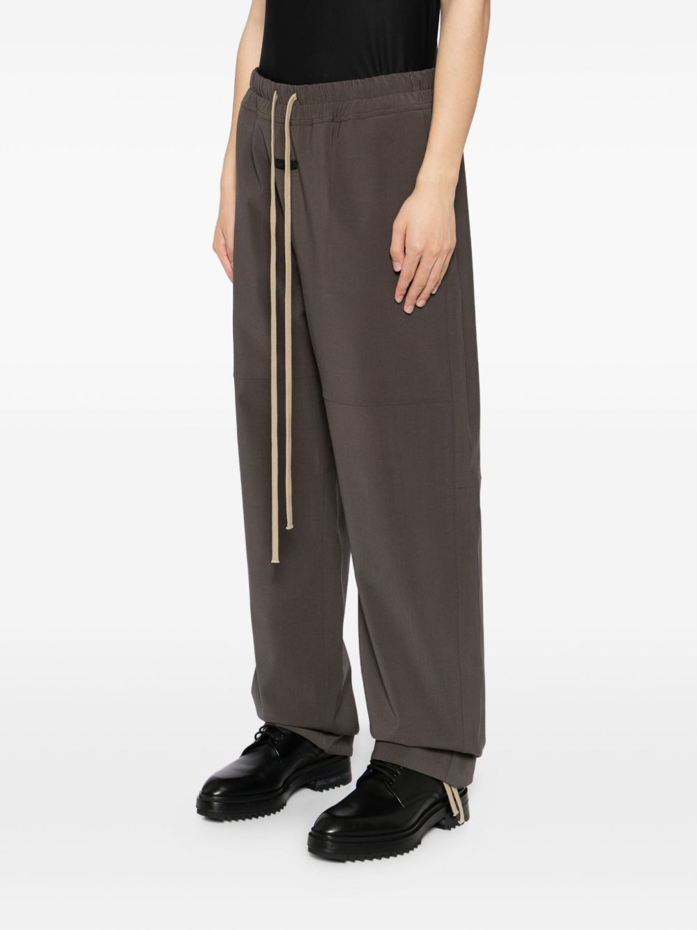 split-knee wide-leg pants - 3