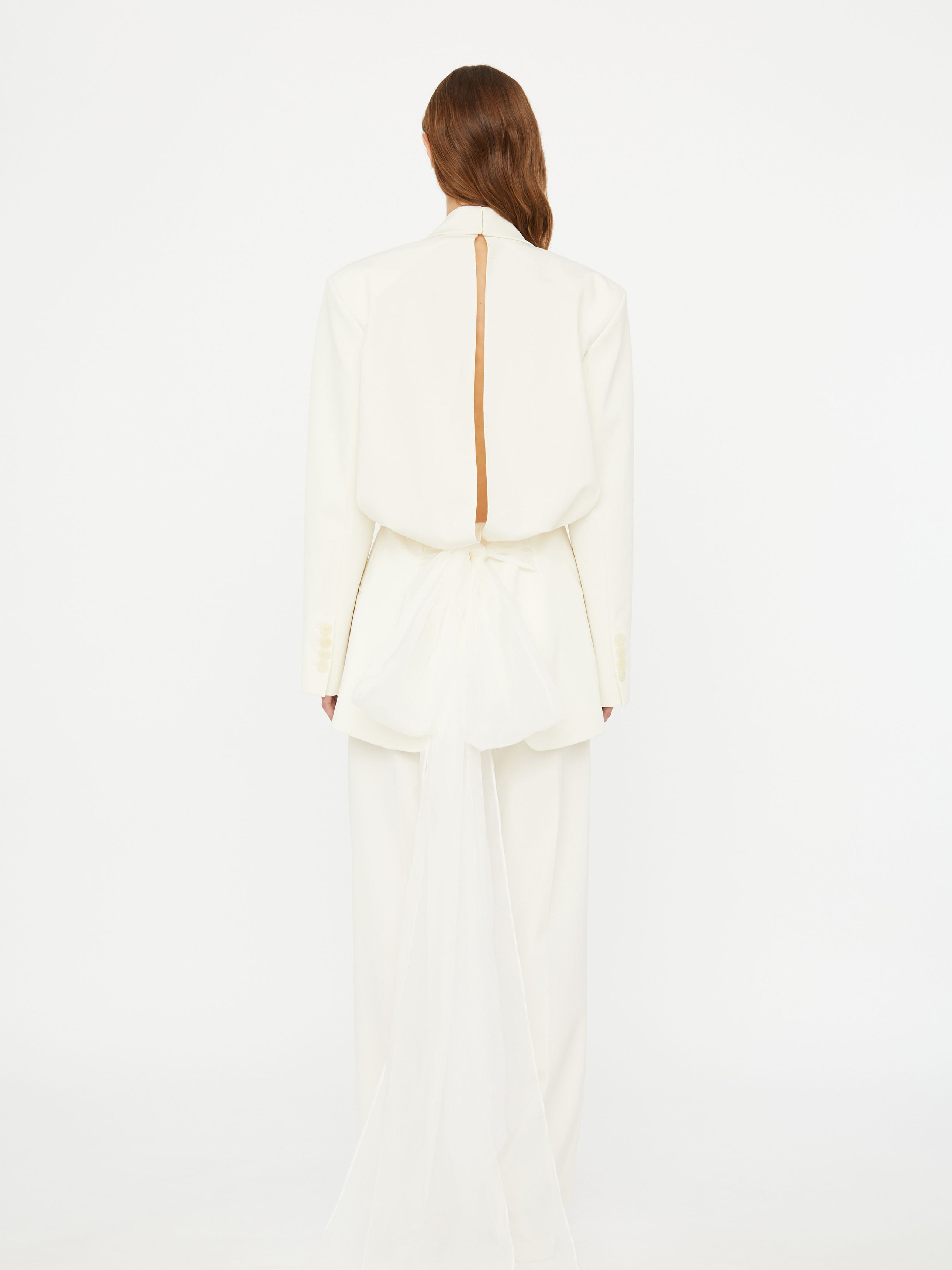 Intimate Bow Back Twill Blazer - 5