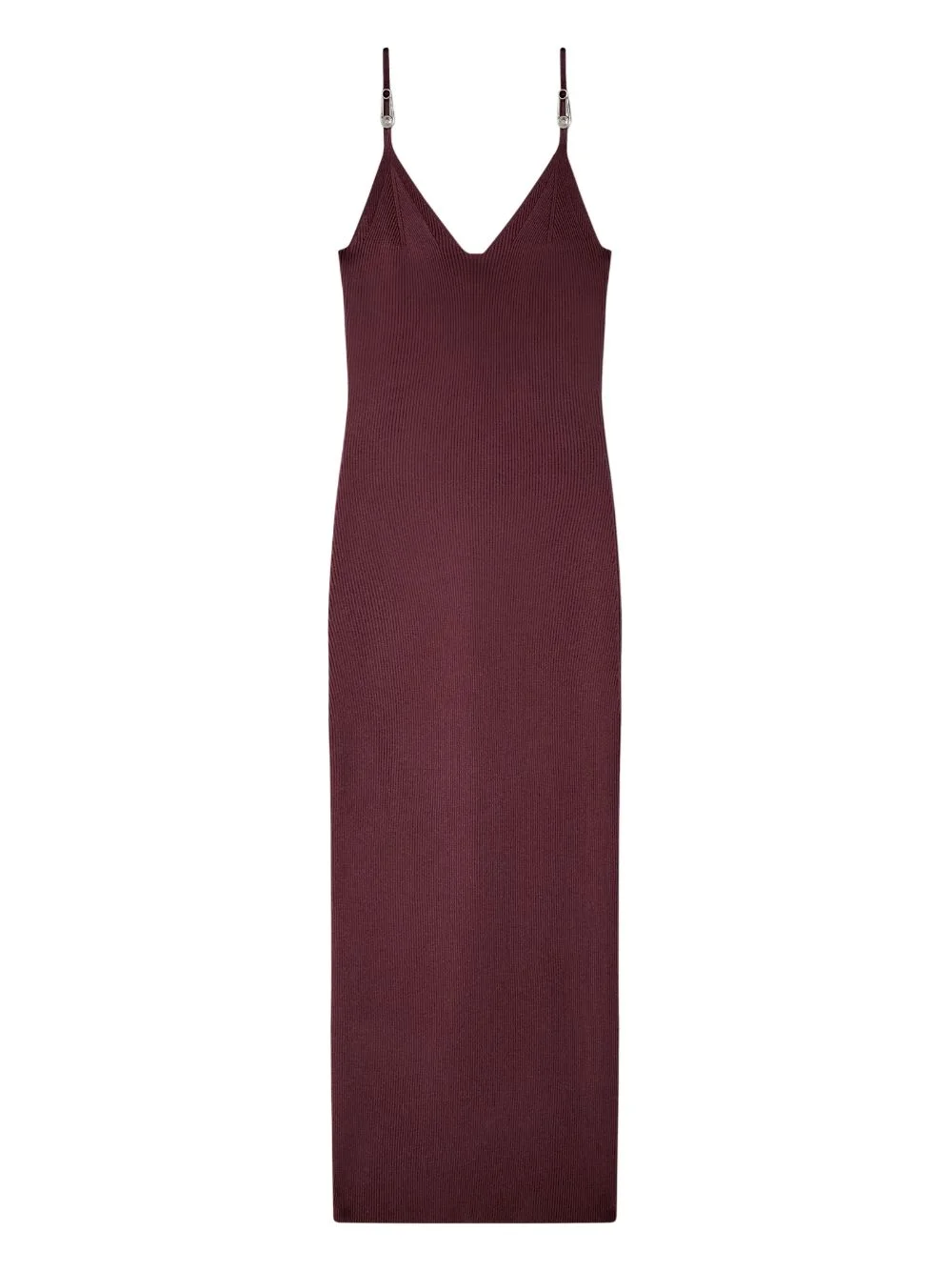 safety-pin ribbed midi dress - 1