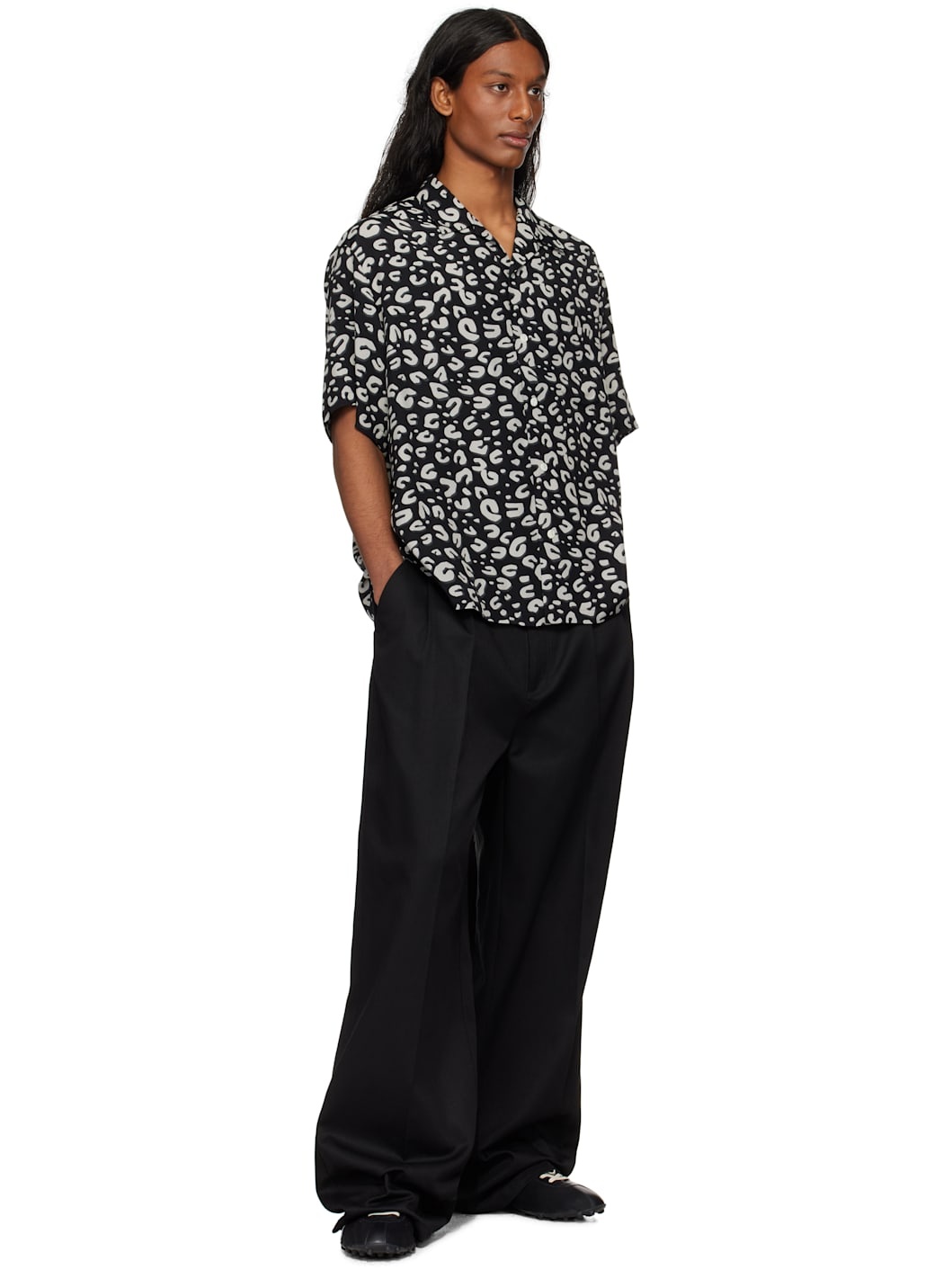 Black & Gray Leopard Shirt - 4