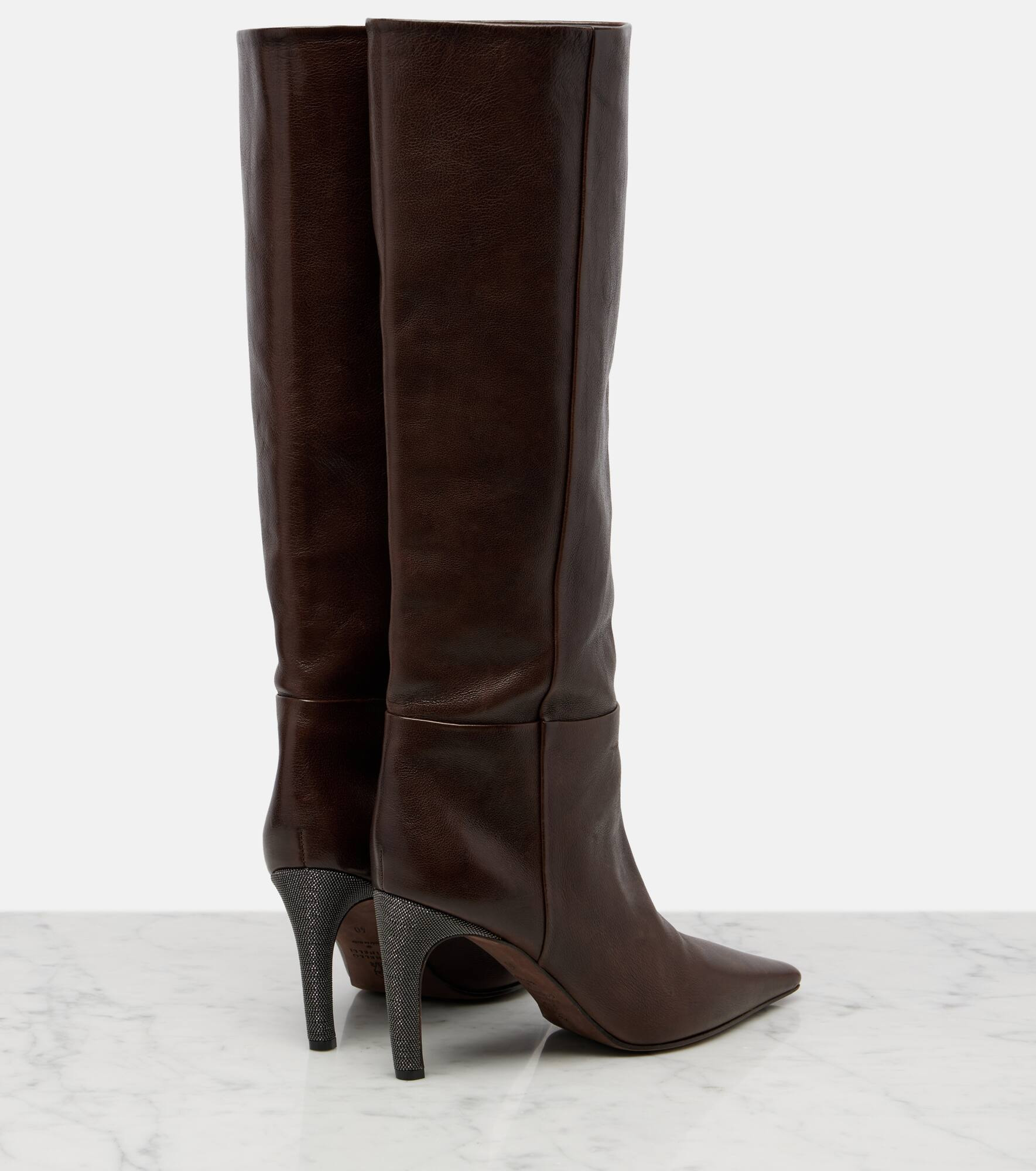 Monili leather knee-high boots - 2