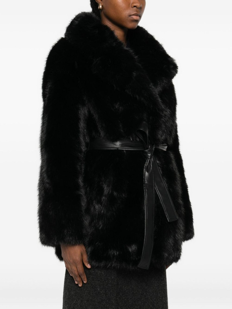 belted faux fur jacket 3
