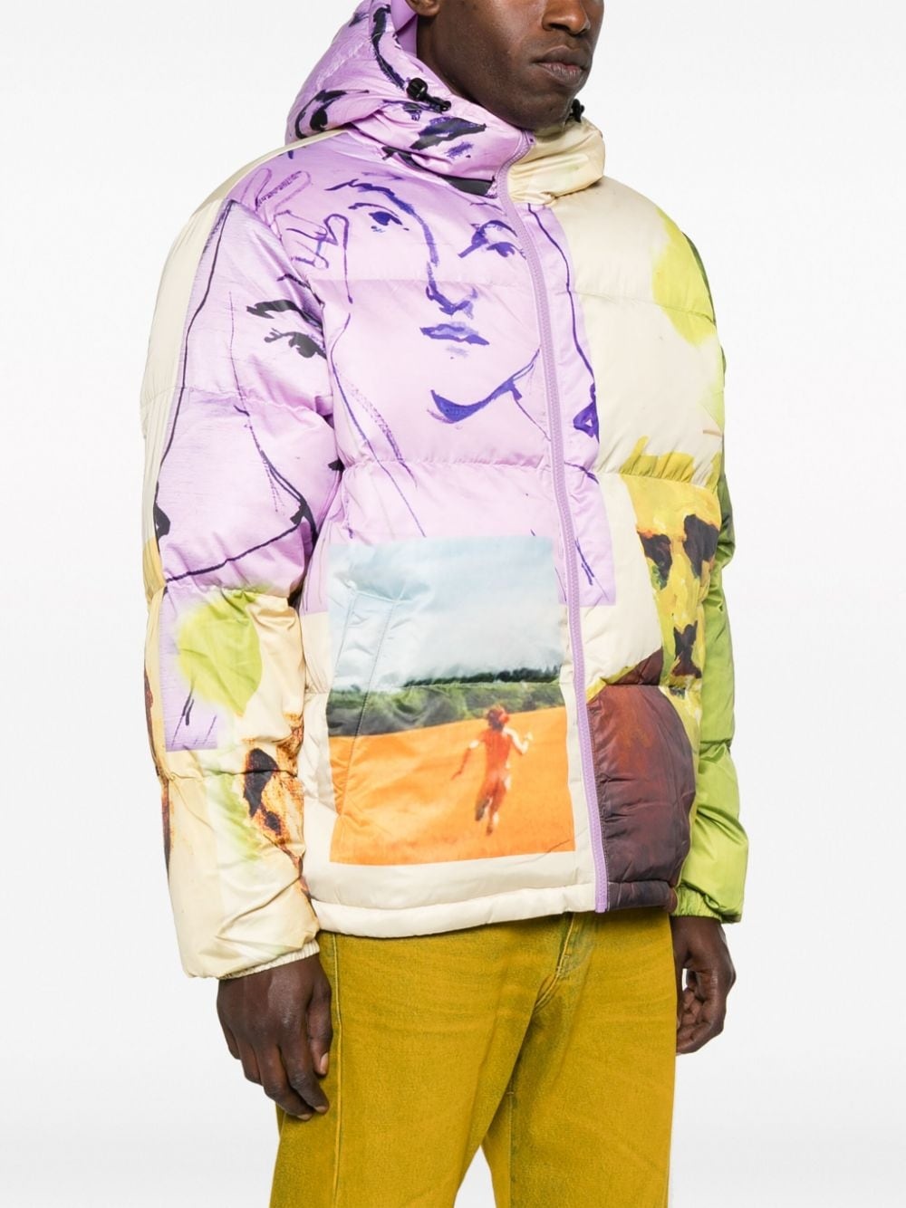 Mismatched padded jacket - 3