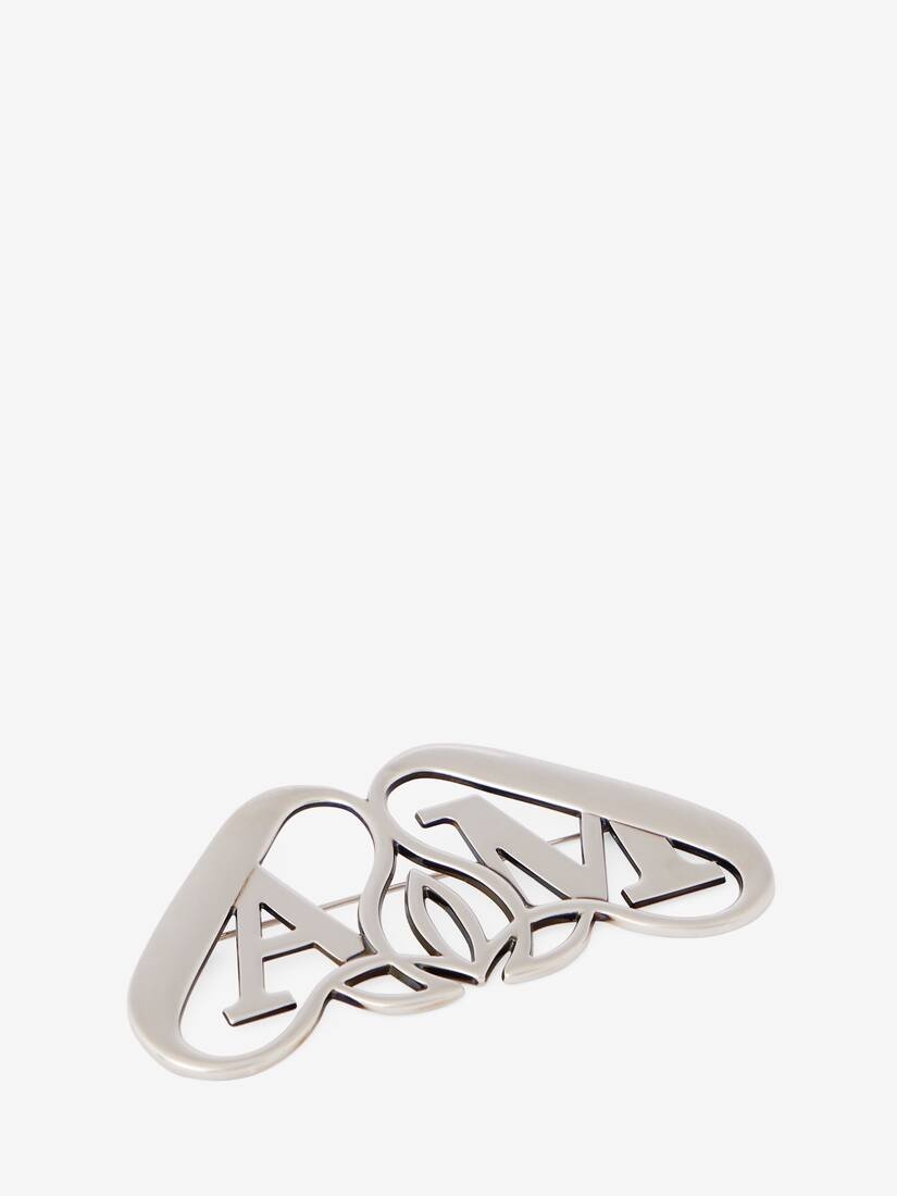 Men's The Seal Brooch in Silver - 2