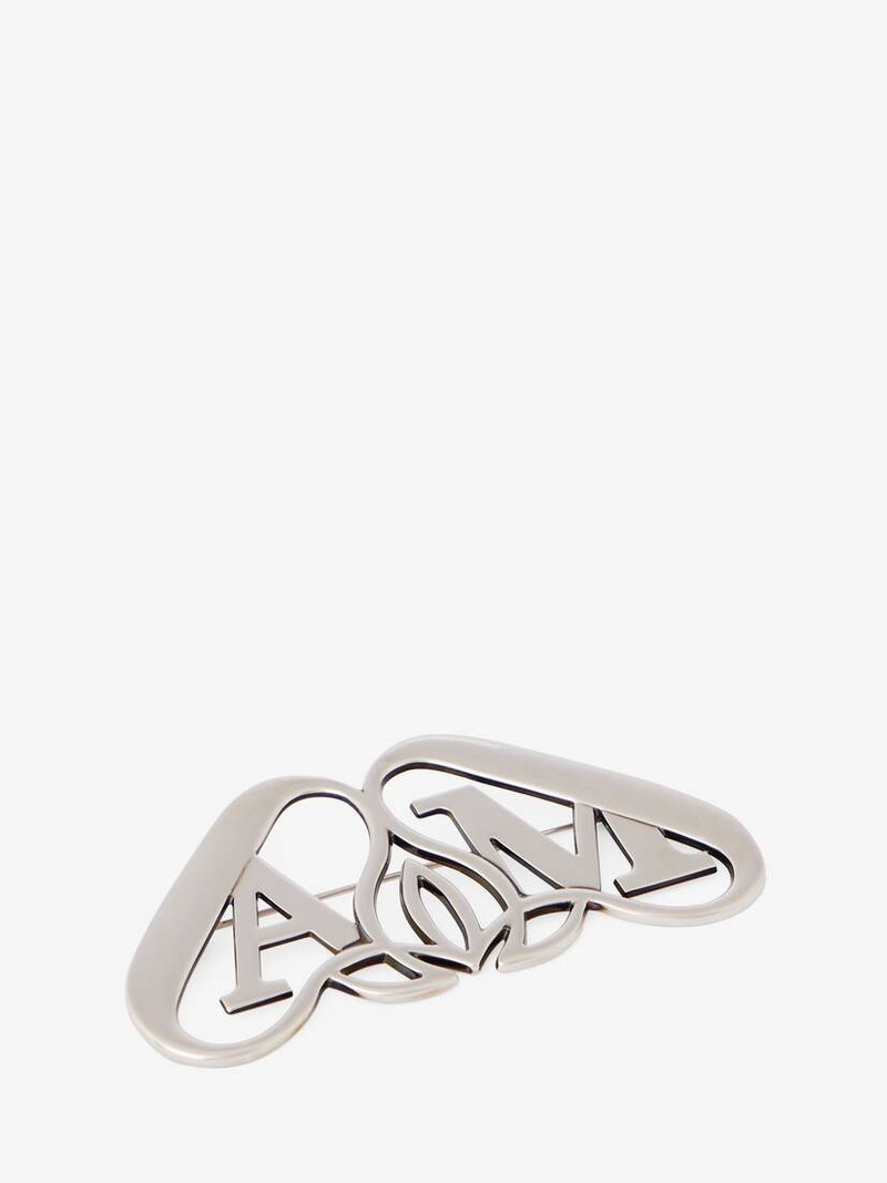 Alexander McQueen Men's The Seal Brooch in Silver outlook