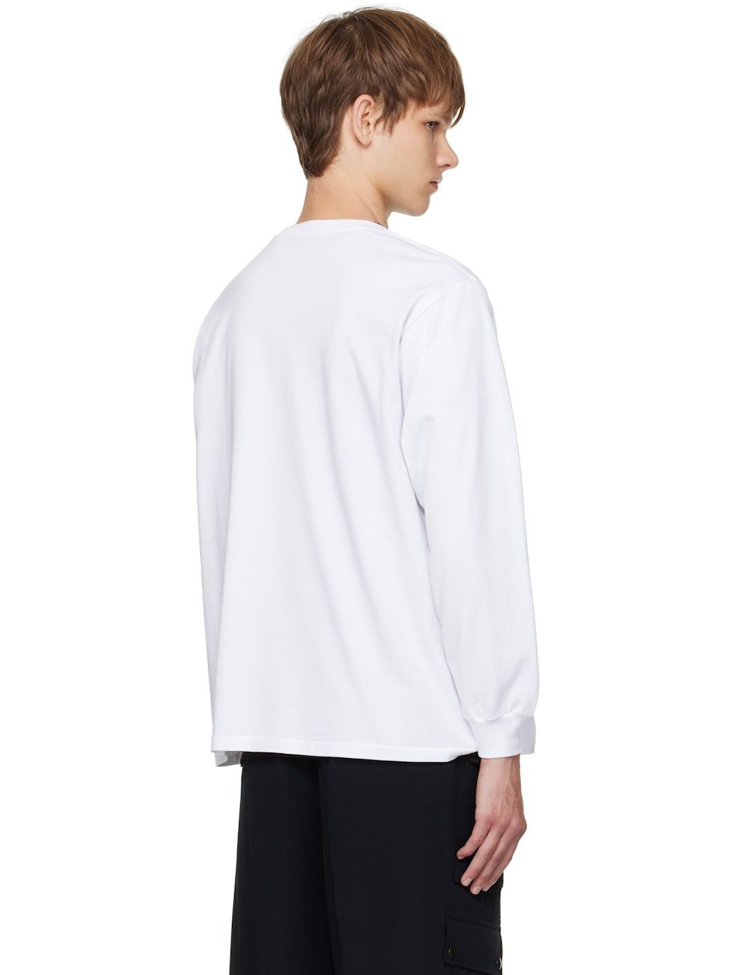 White Luster Plaiting L/S T-shirt - 3