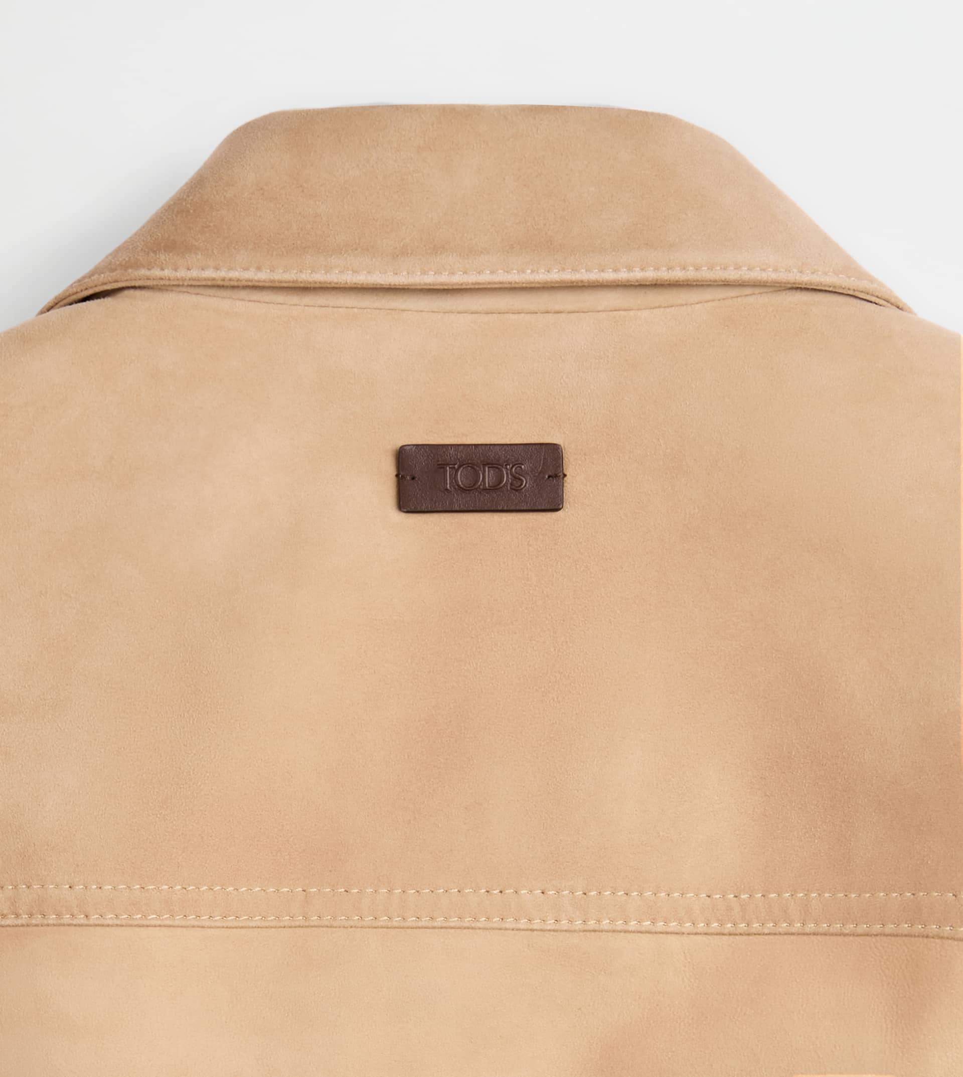 PASHMY TRUCKER JACKET IN SUEDE - BEIGE - 4
