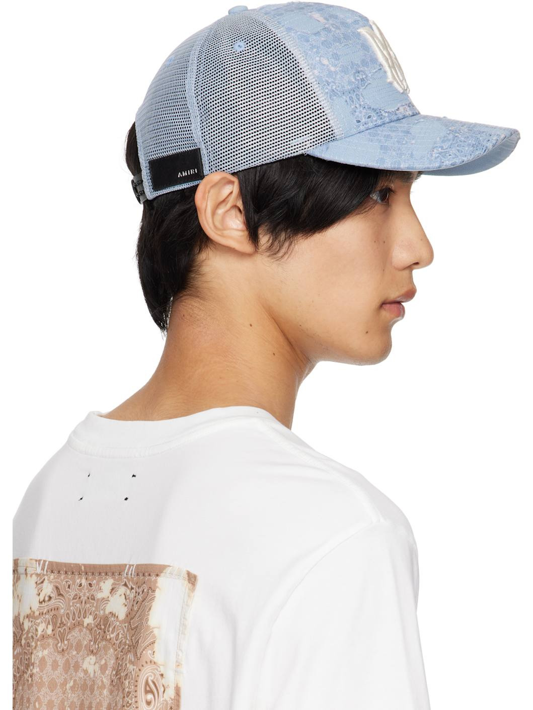 Blue Bandana Repair Trucker Cap - 3