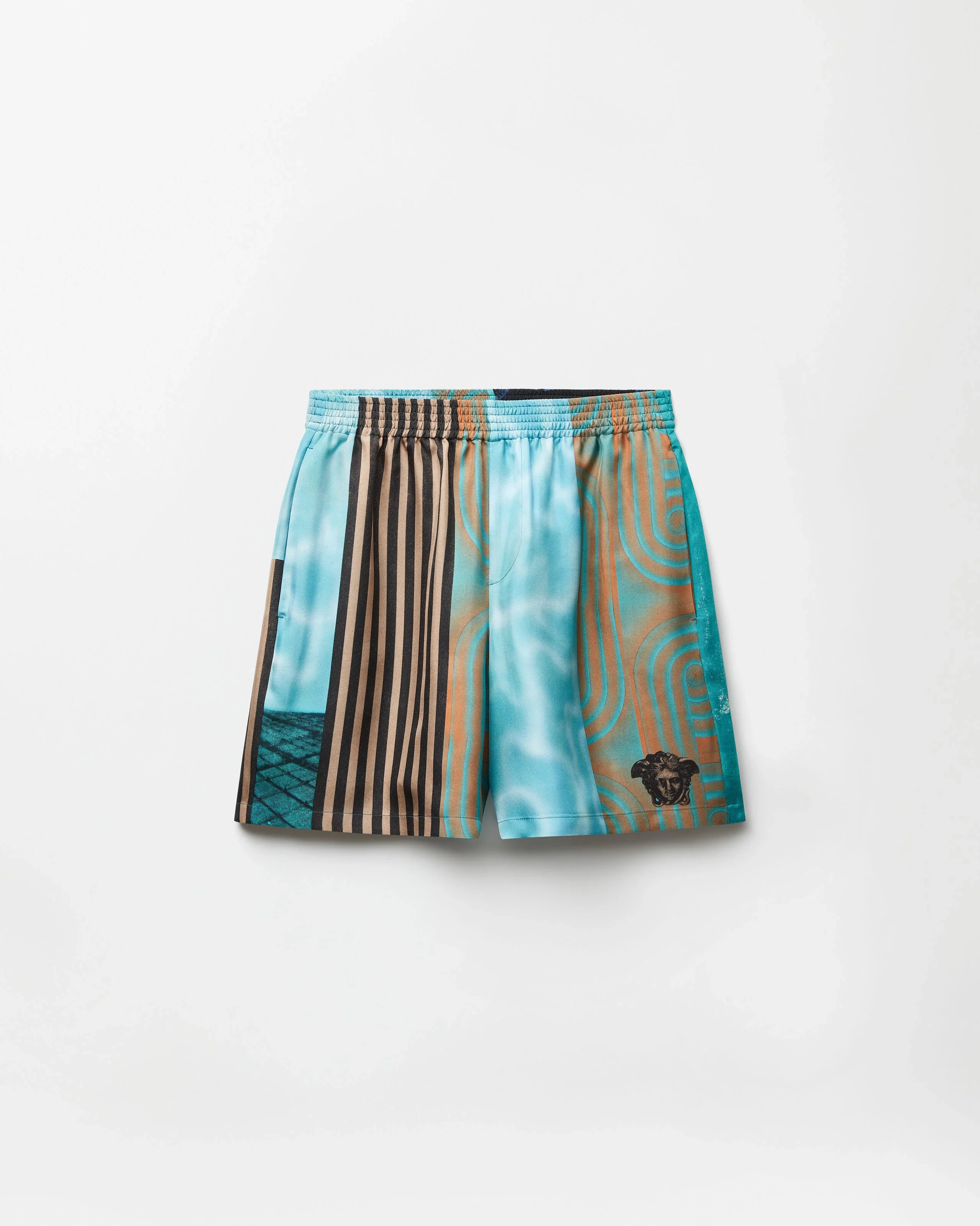 Printed Silk Twill Shorts - 1