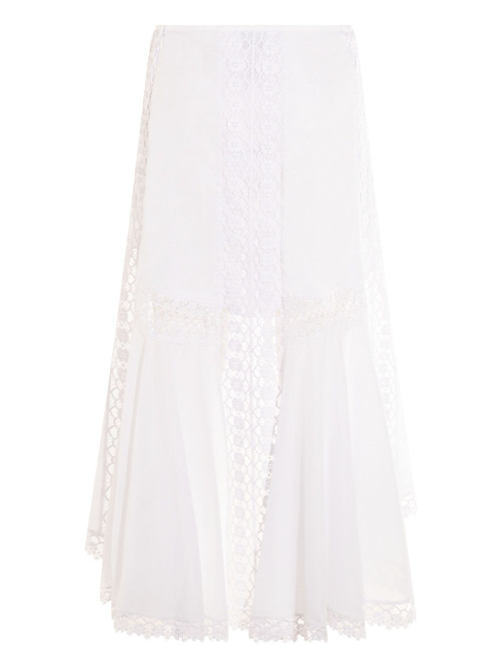 crochet-panelled skirt - 2