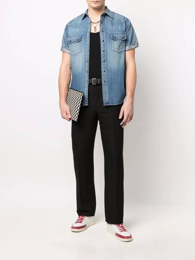 SAINT LAURENT denim short-sleeve shirt outlook