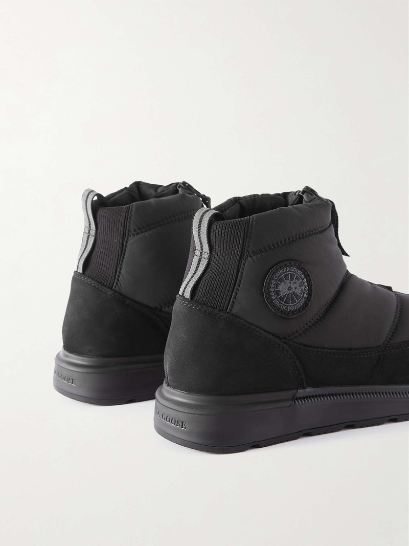 Crofton Suede-Trimmed Quilted Ripstop Boots 5
