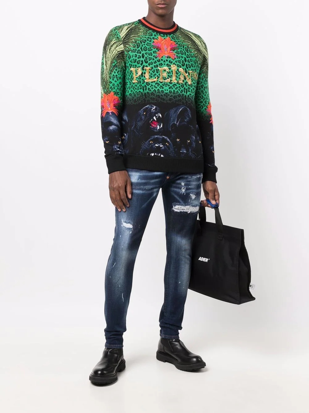 Paradise panther jacquard jumper - 2