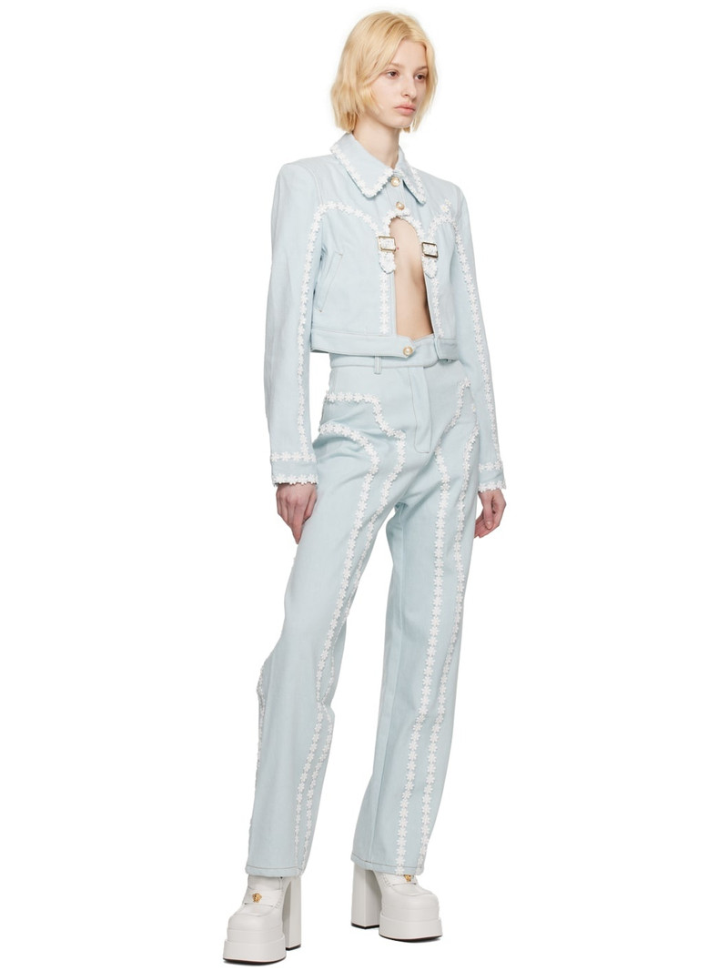 CASABLANCA Blue Floral Jeans outlook