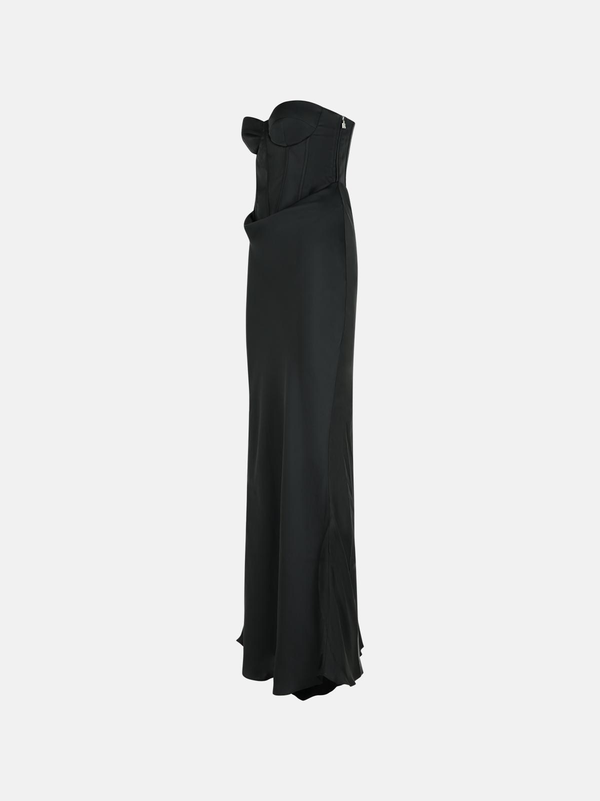 LONG DRESS IN BLACK POLYESTER - 2
