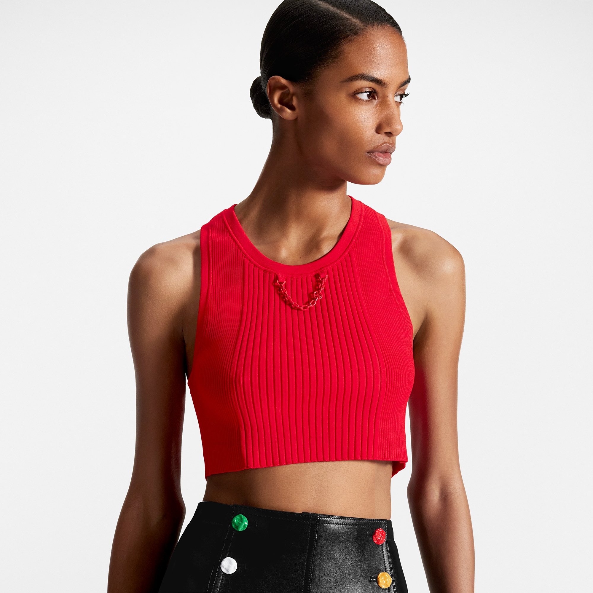 Ribbed Knit Crop Top - 4