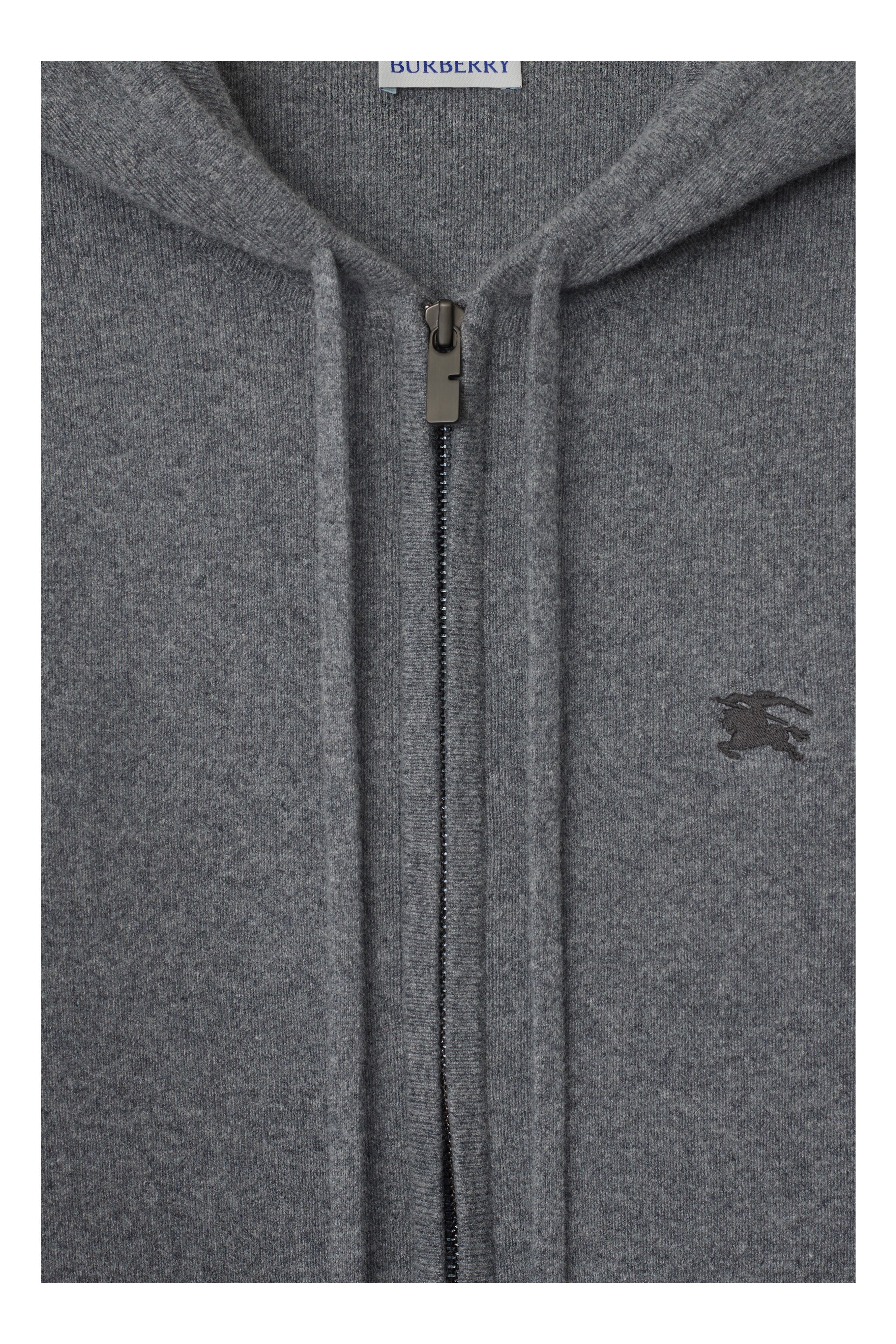 burberry Cashmere Blend Zip Hoodie in Grey at Nordstrom - 5