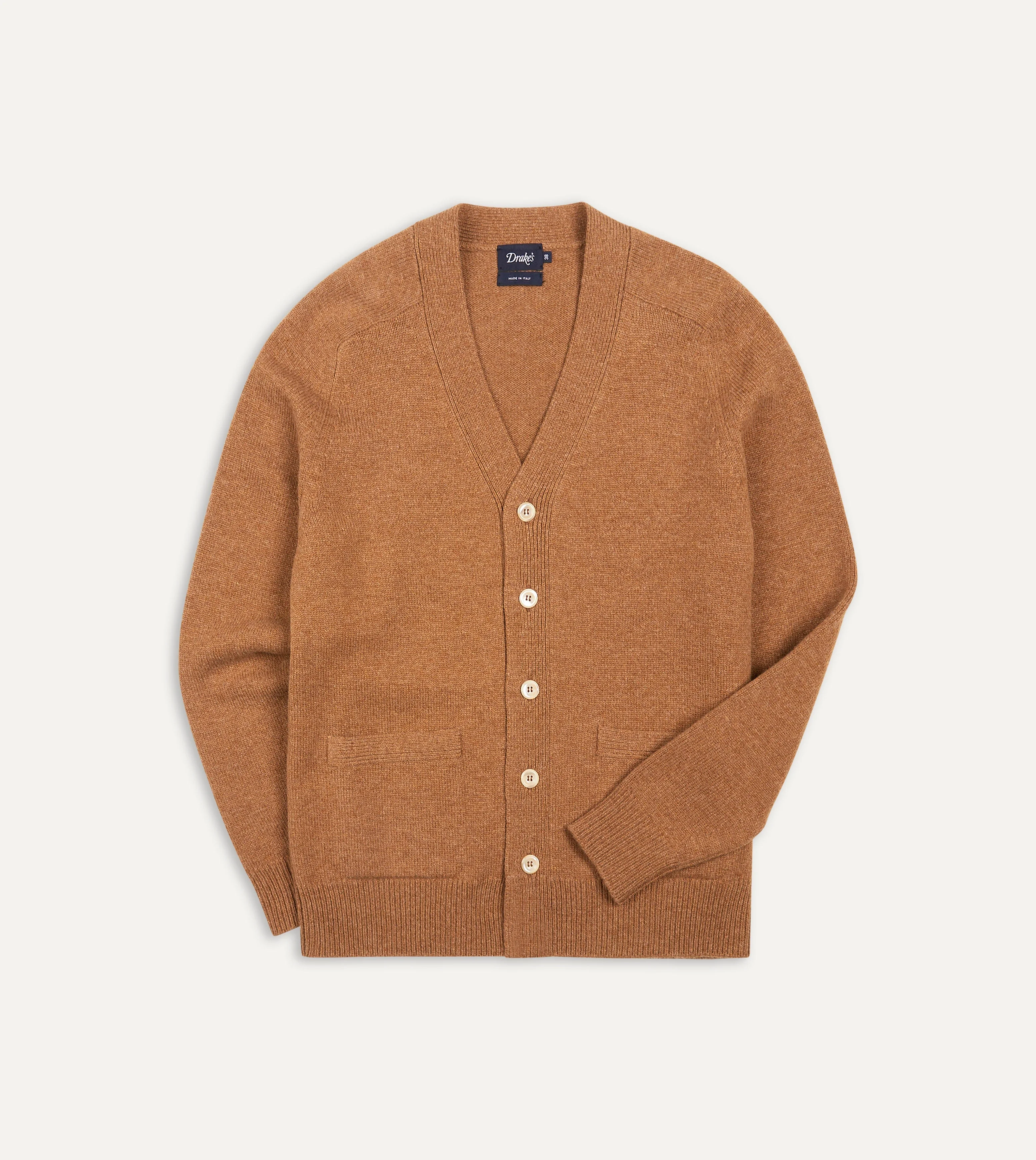 Brown Lambswool 6 Button Cardigan - 1