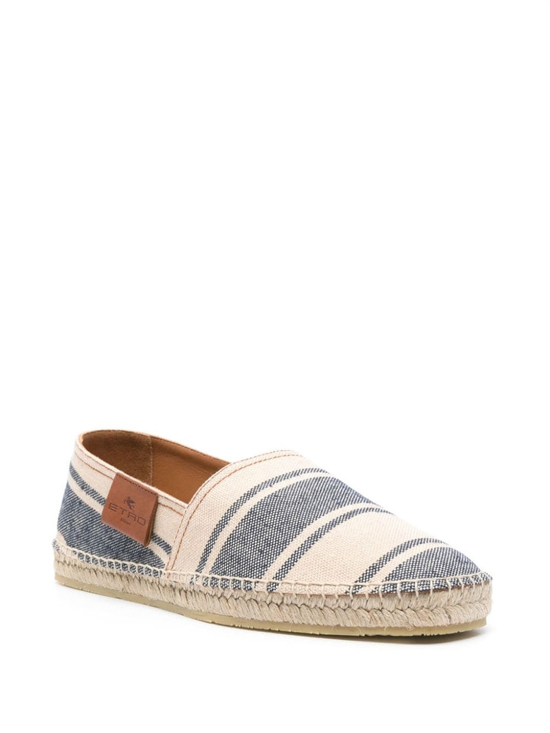 Etro striped canvas espadrilles outlook