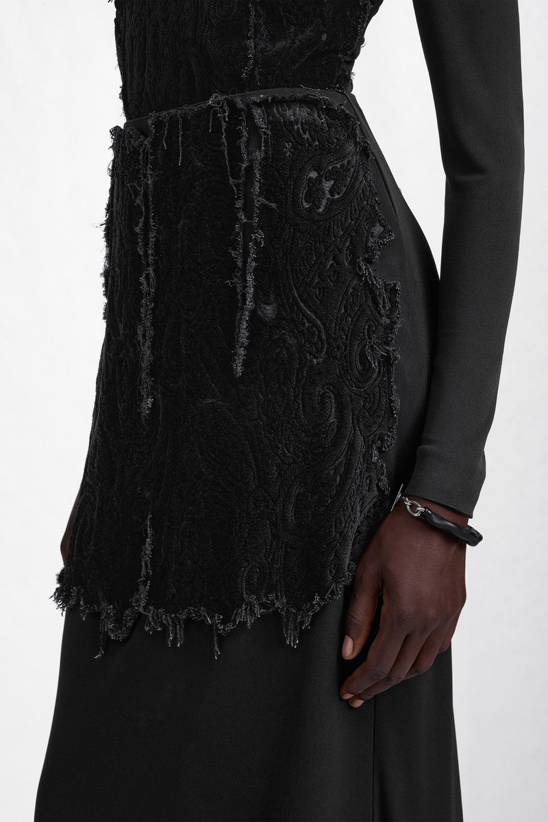 Velvet Panel Maxi Skirt 4