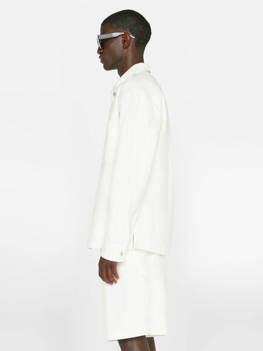 Relaxed Double Pocket Shirt in Off White - 7