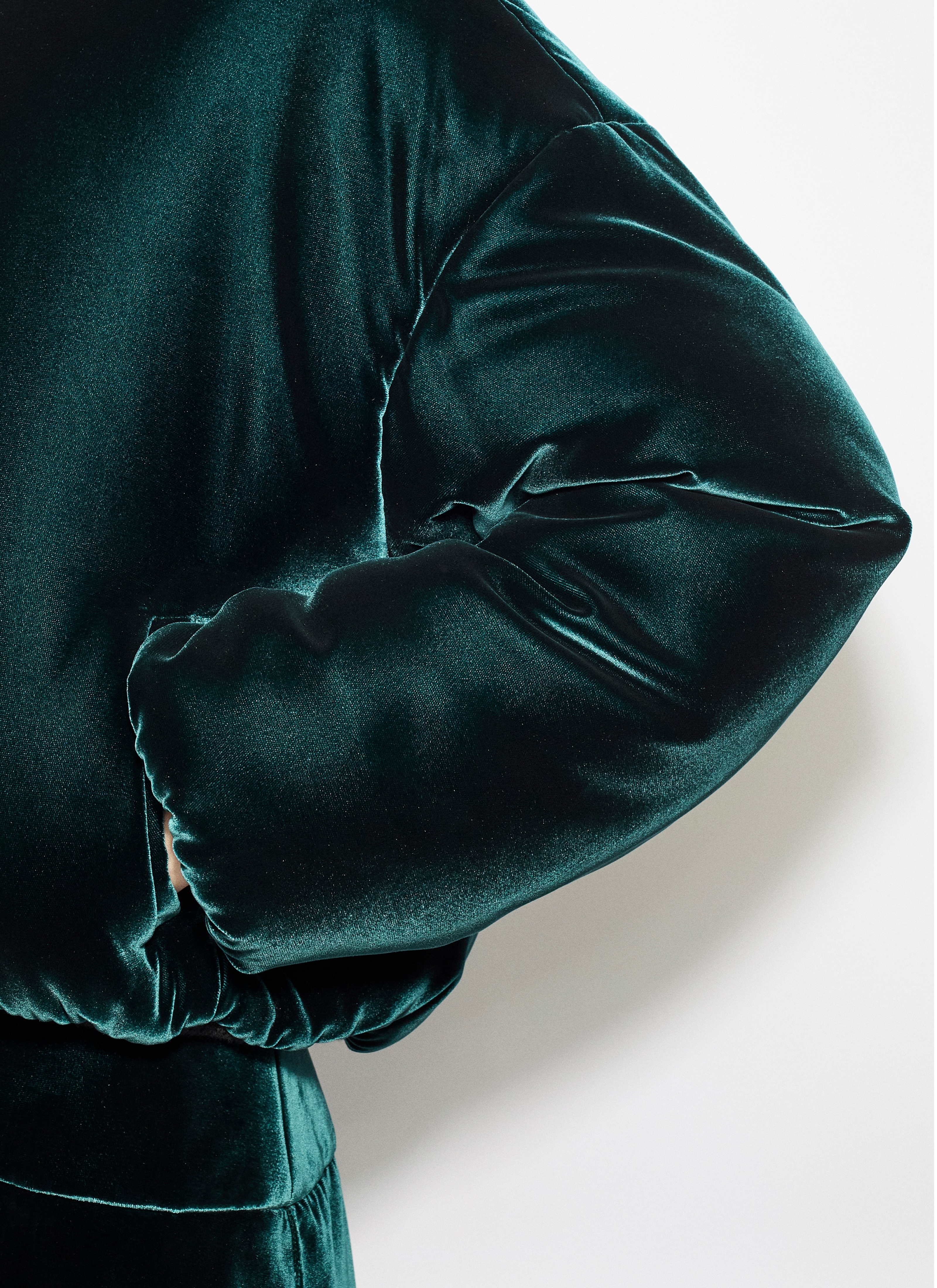 VELVET BOMBER JACKET - 5