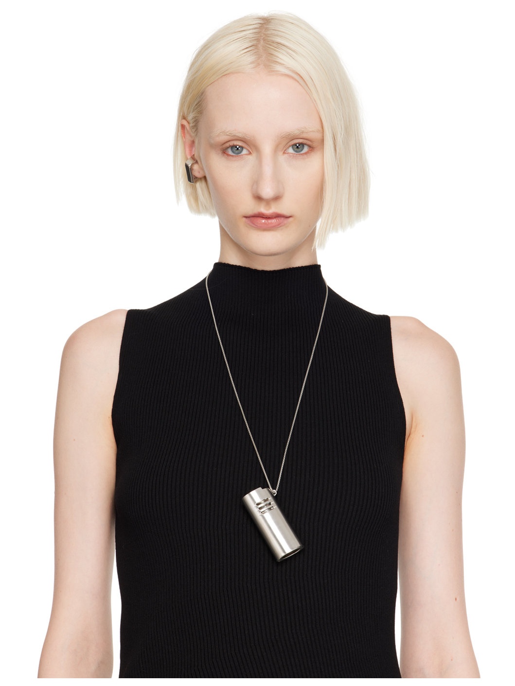 Silver Porterville Lighter Holder Charm Necklace - 3
