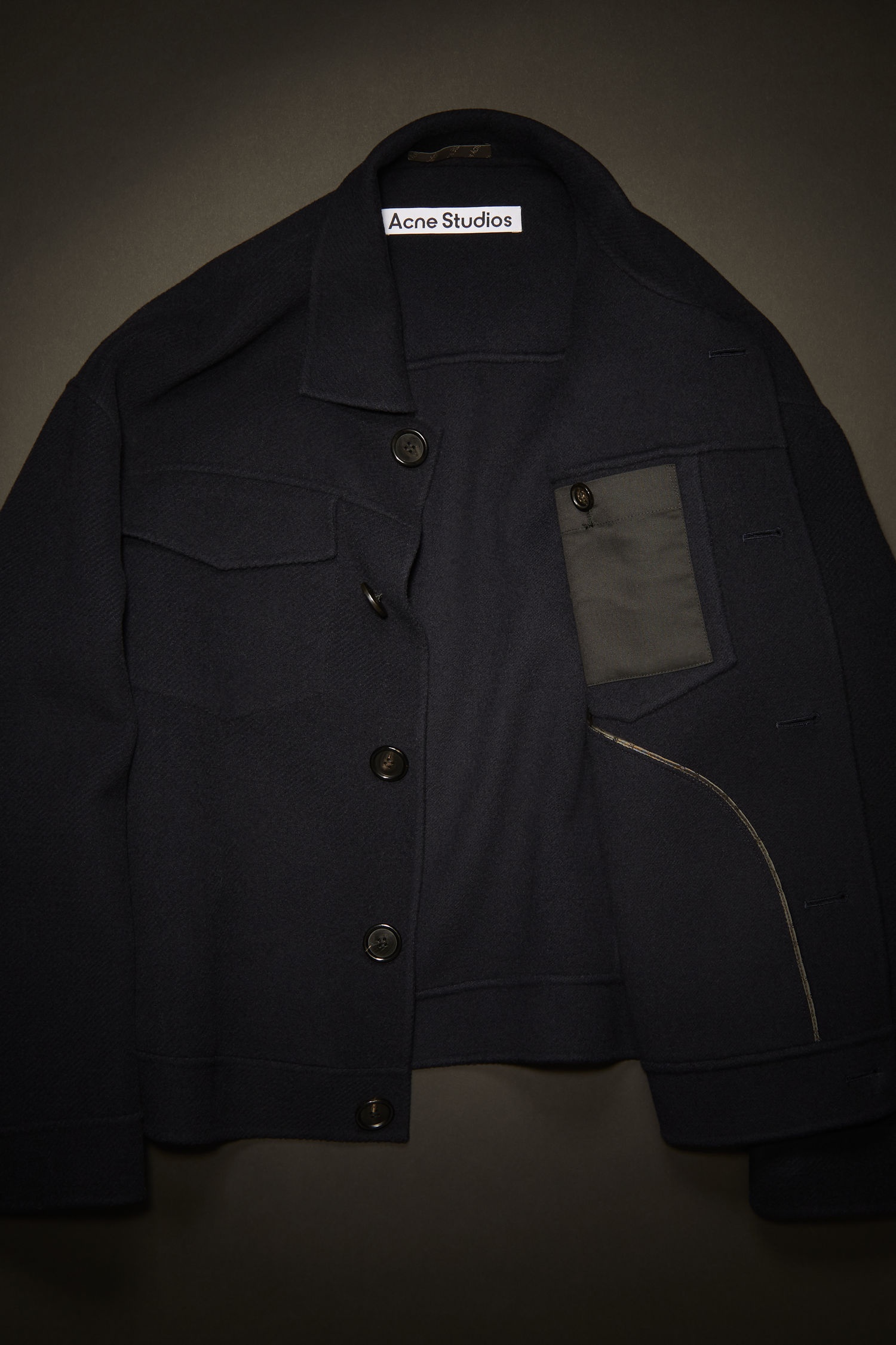 Wool twill jacket navy - 6