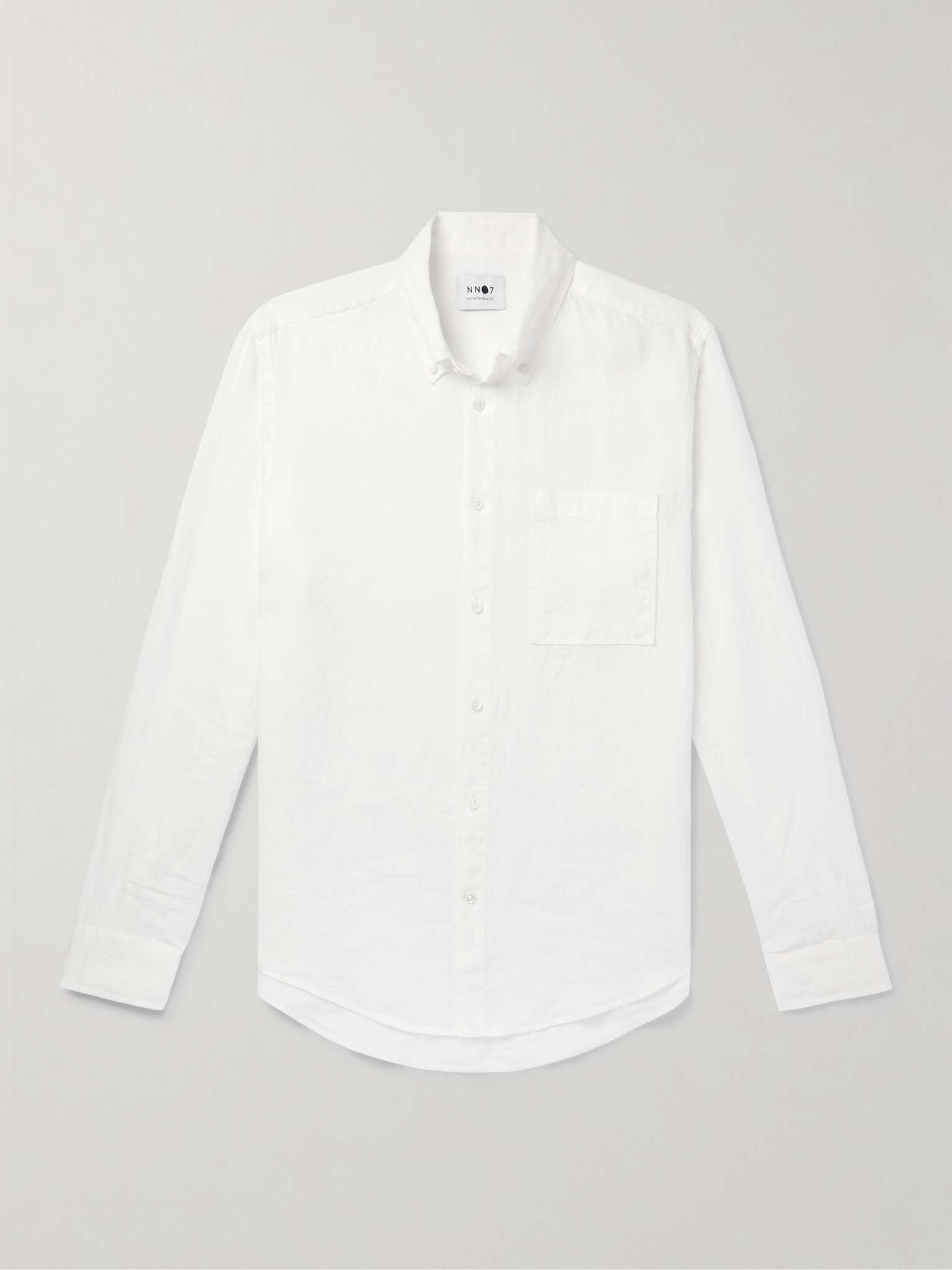 Arne Button-Down Collar Linen Shirt - 1