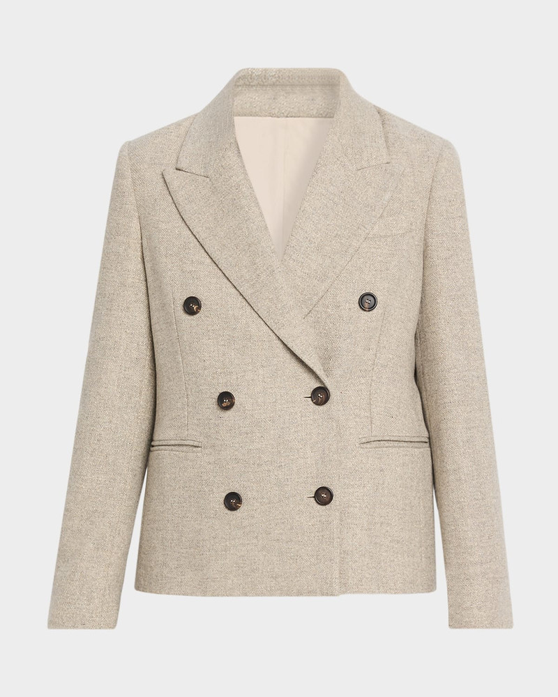 Sparkling Wool-Blend Double-Breasted Sport Coat 1