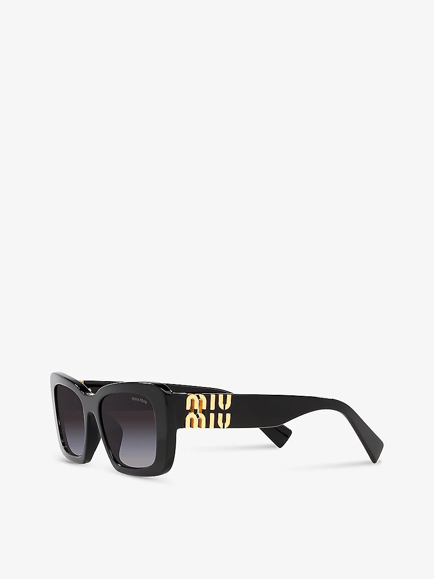 Miu Miu PS 54YS rectangle-frame acetate sunglasses | REVERSIBLE