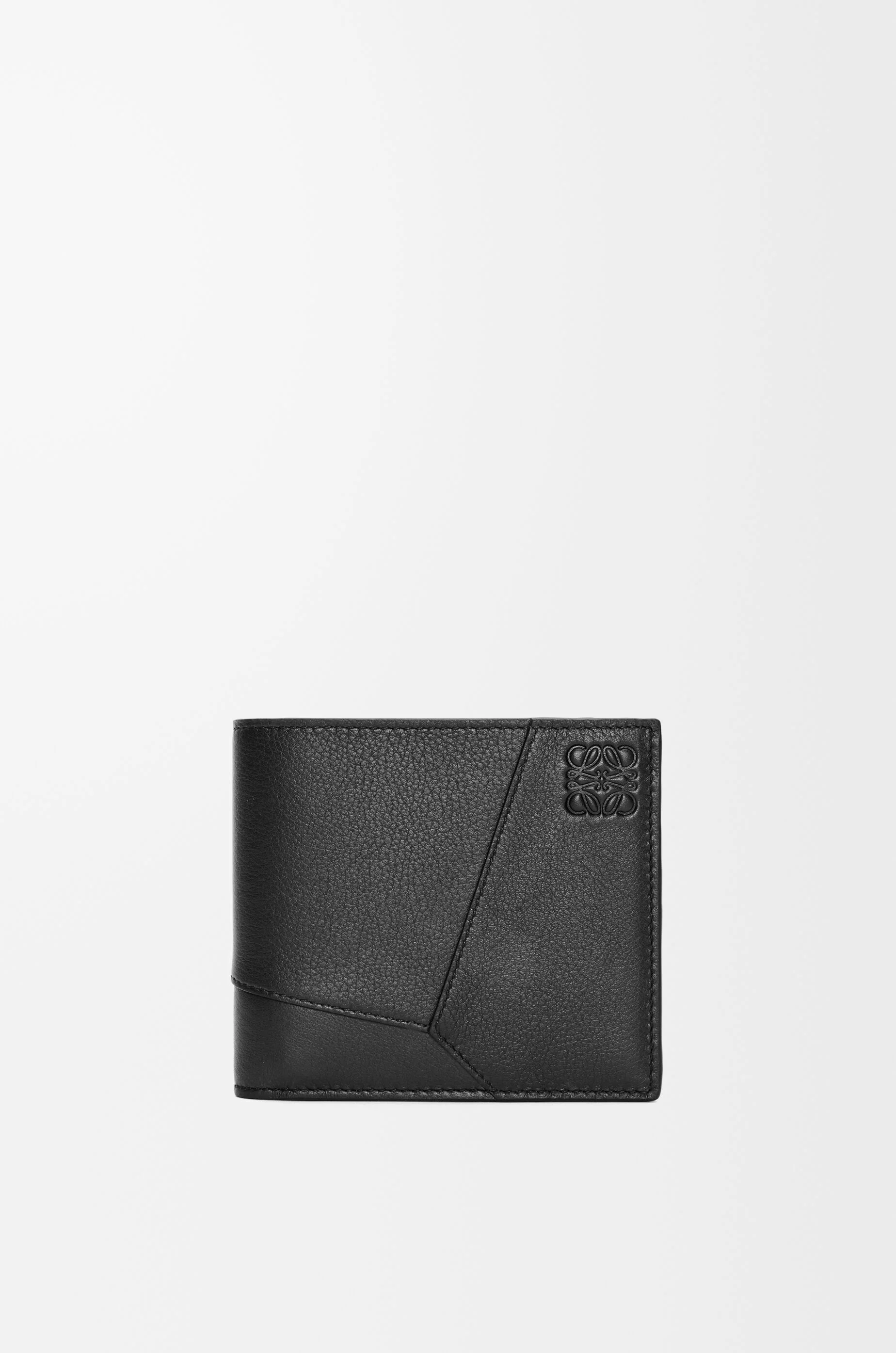 Puzzle bifold wallet in supple grained calfskin - 1