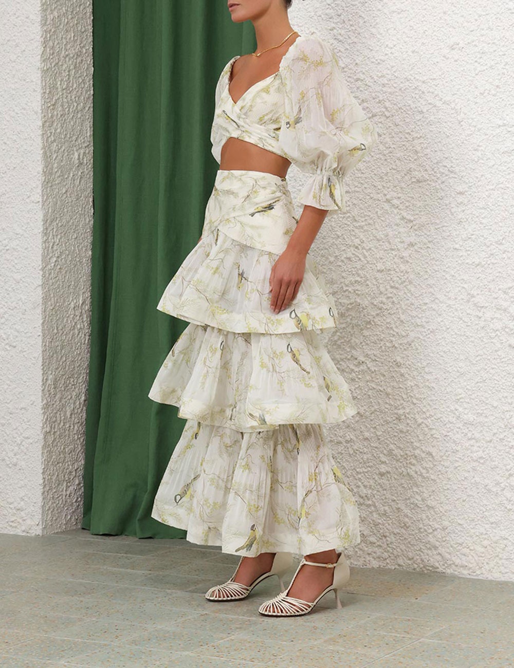 Zimmermann PLEATED TIERED SKIRT | REVERSIBLE