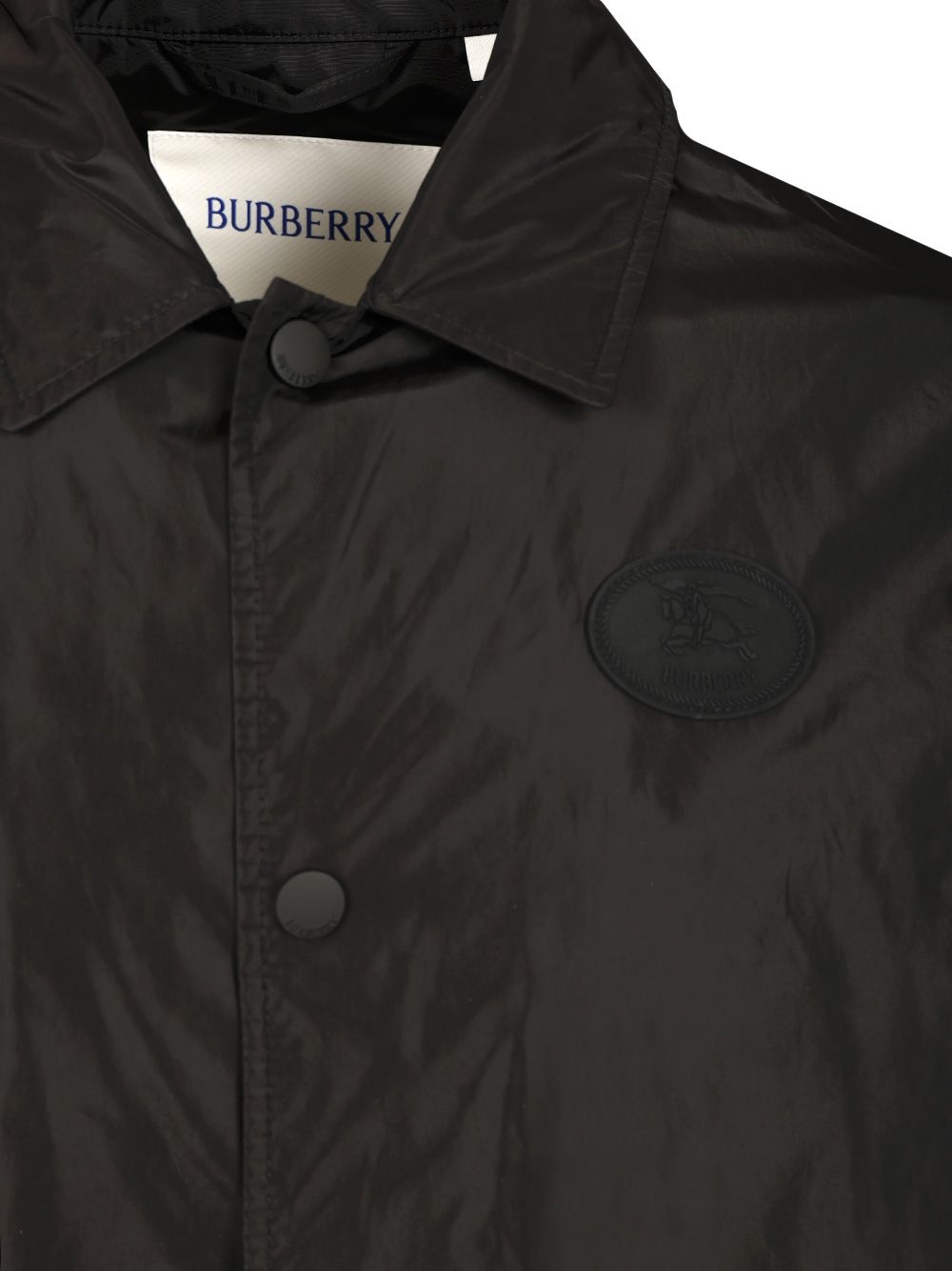 Burberry Knight Stamp Nylon Track Jacket Jackets Black - 3