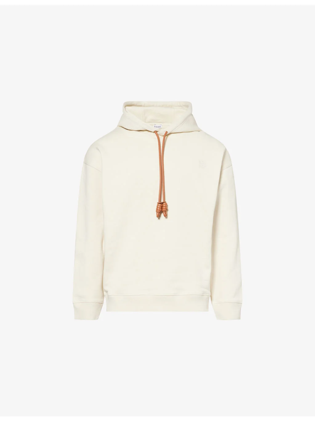Relaxed-Fit Embroidered-Logo Cotton Hoodie - 1