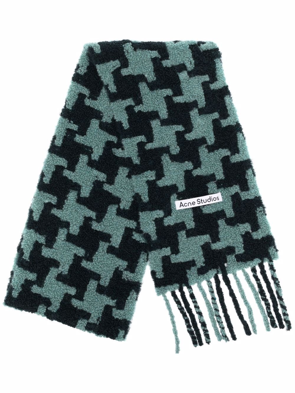 houndstooth alpaca scarf - 1