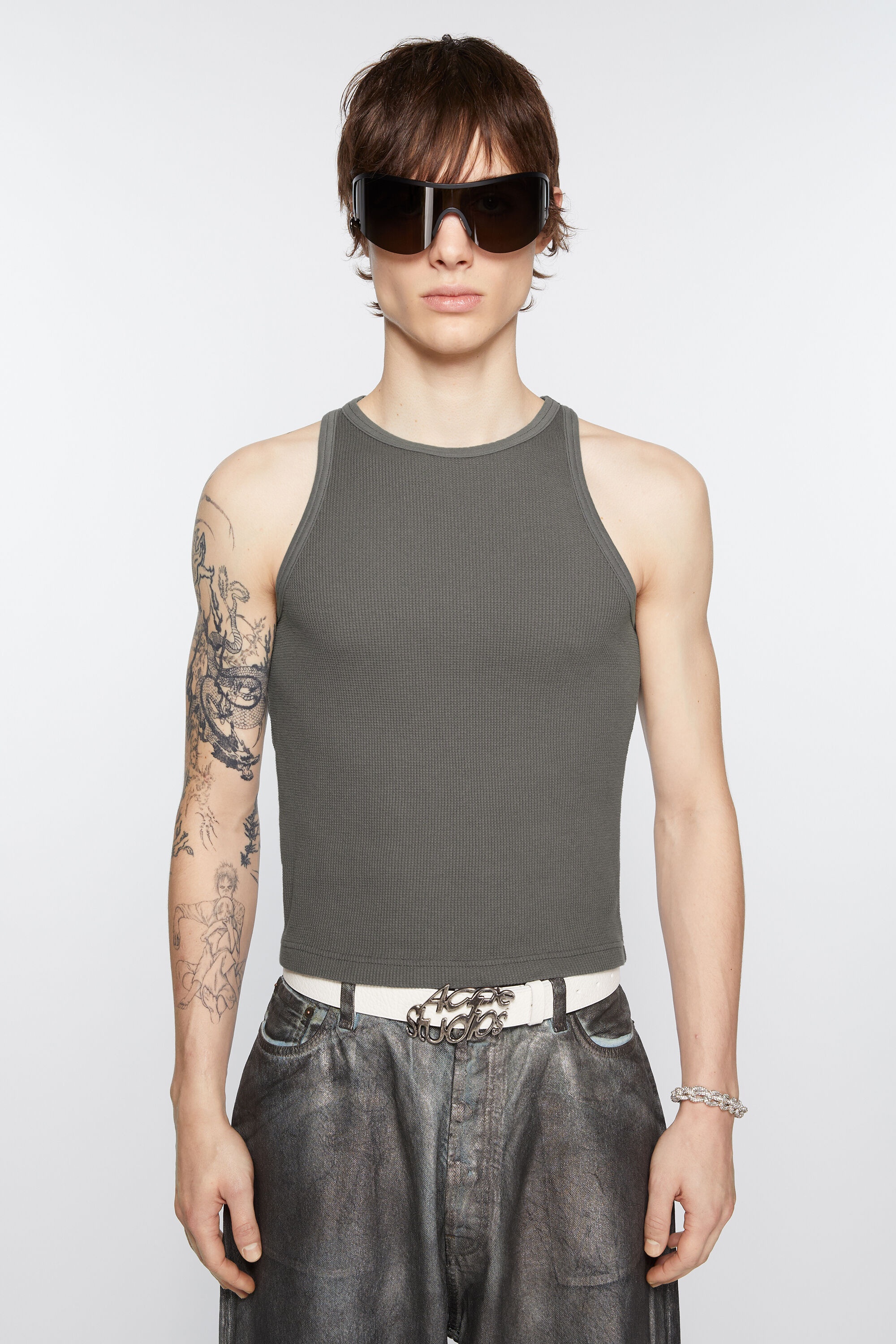 Tank top - Fitted unisex fit - Faded Grey - 2