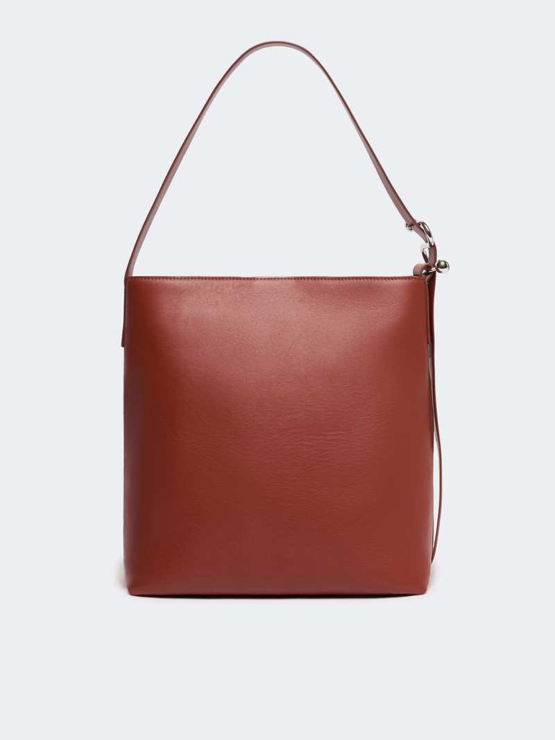 ROTONDO Leather S-buckle shopper bag - RUST 3