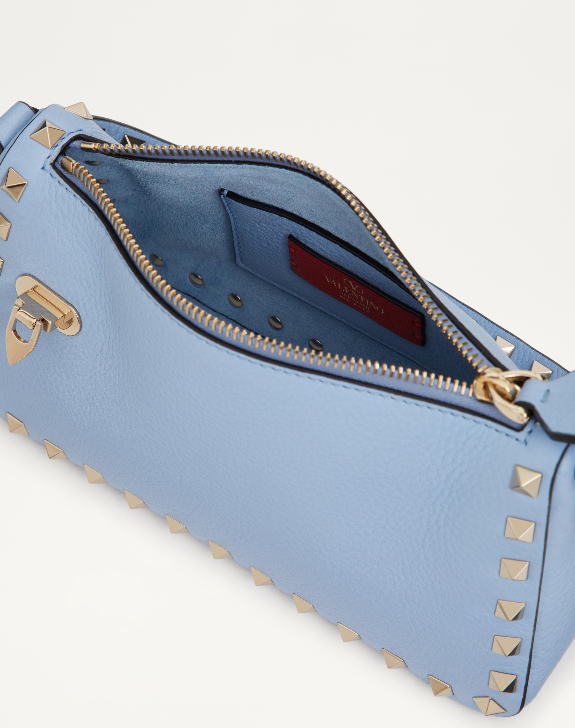 SMALL ROCKSTUD GRAINY CALFSKIN CROSSBODY BAG - 6