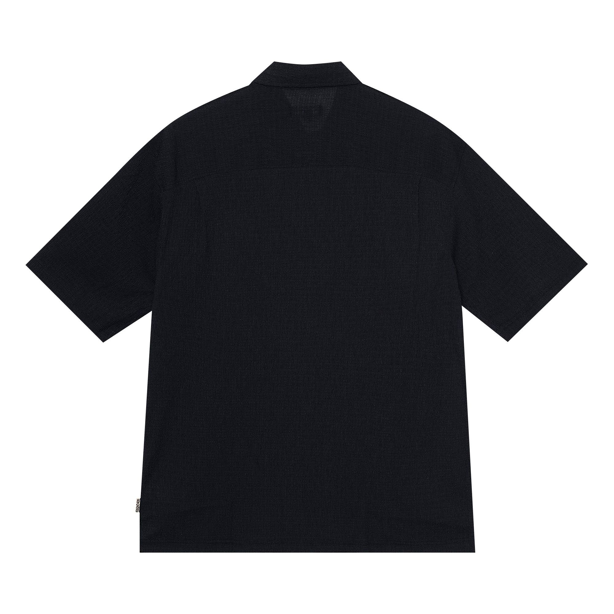 Stussy Boxy Flat Hem Crinkled Shirt 'Black' - 2