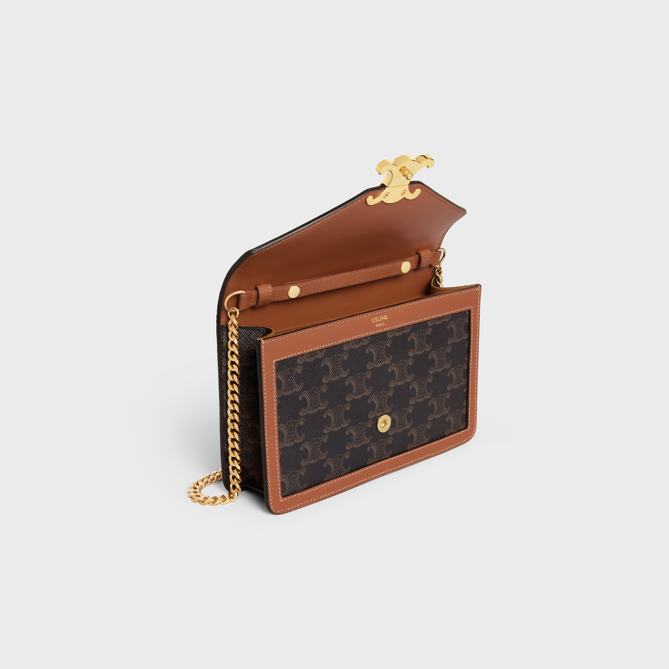 WALLET ON CHAIN MARGO in TRIOMPHE CANVAS and calfskin - 4