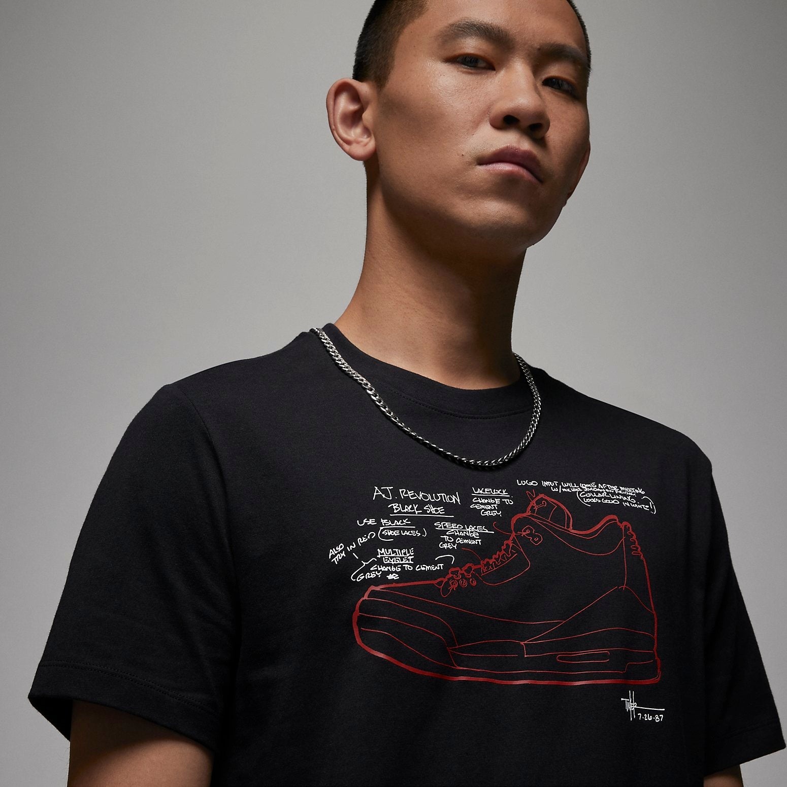 Air Jordan Sneaker T-Shirt 'Black' FN3715-010 - 2