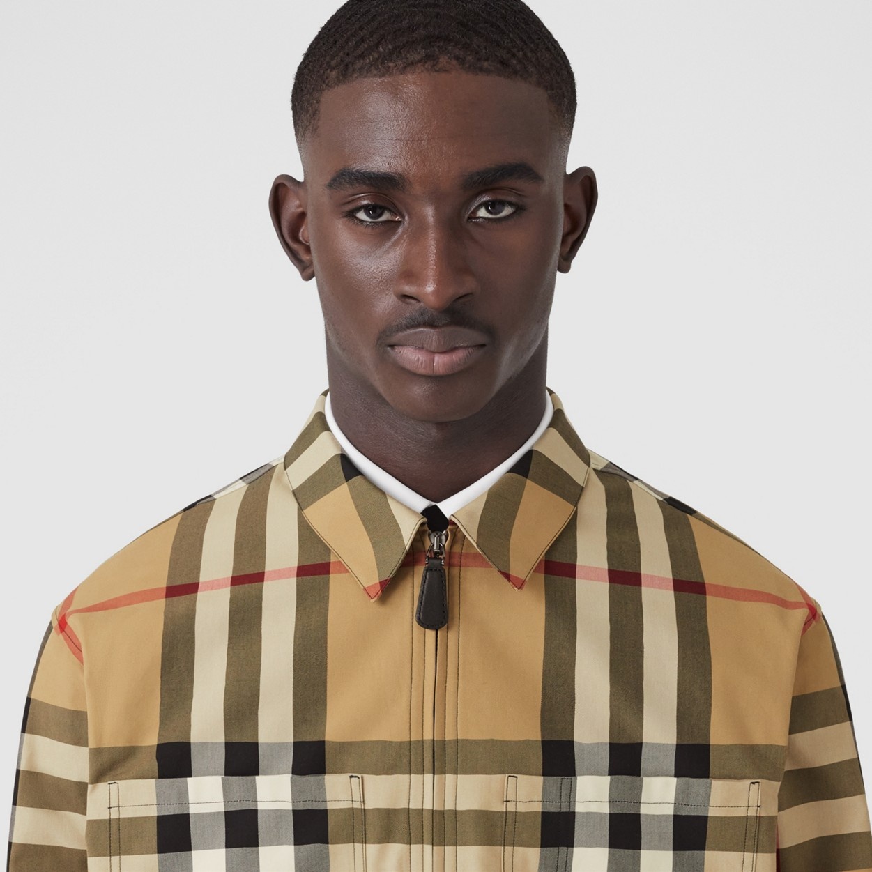 Exaggerated Check Cotton Oversized Shirt - 2