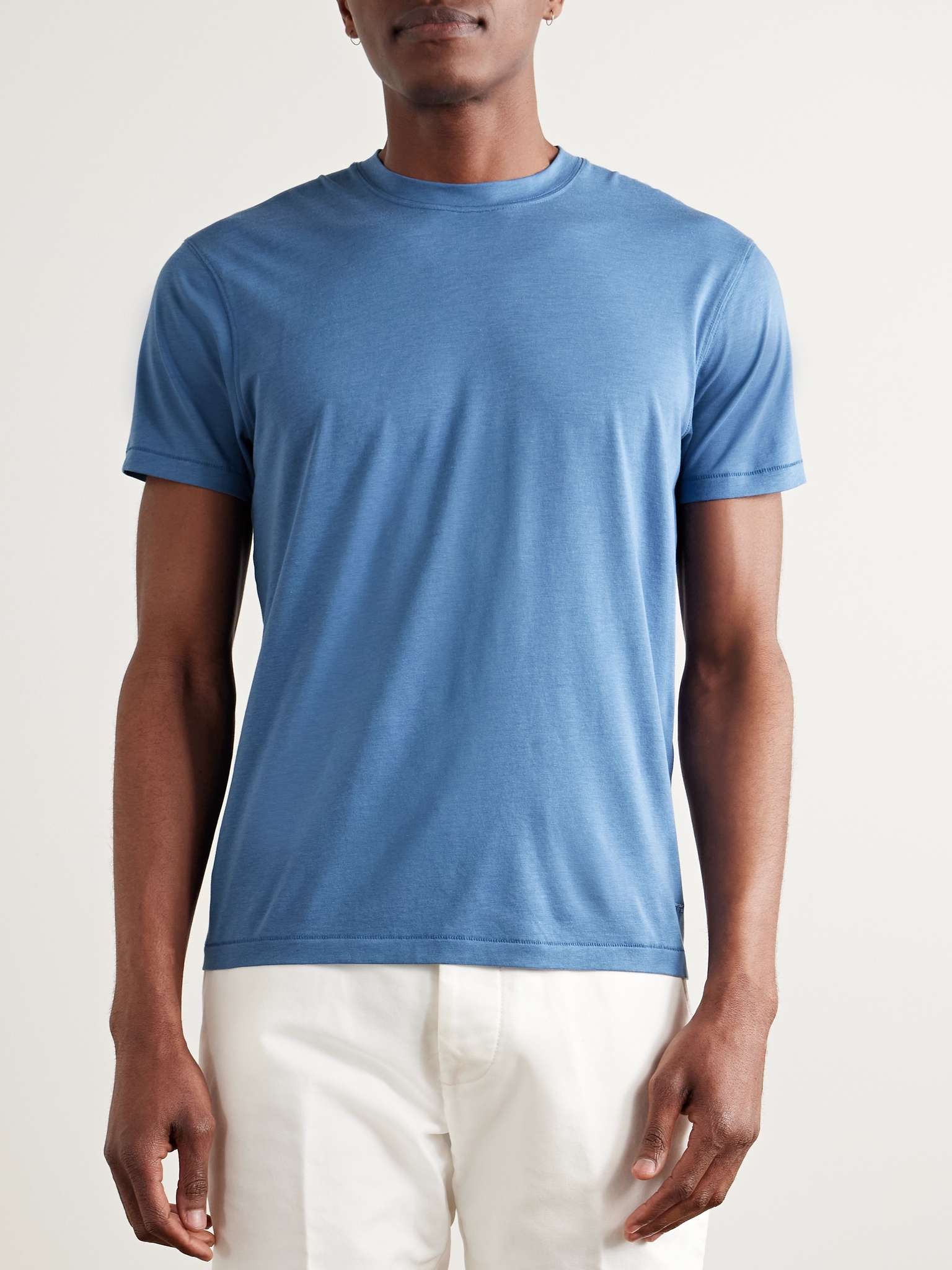 Slim-Fit Lyocell and Cotton-Blend Jersey T-Shirt - 3