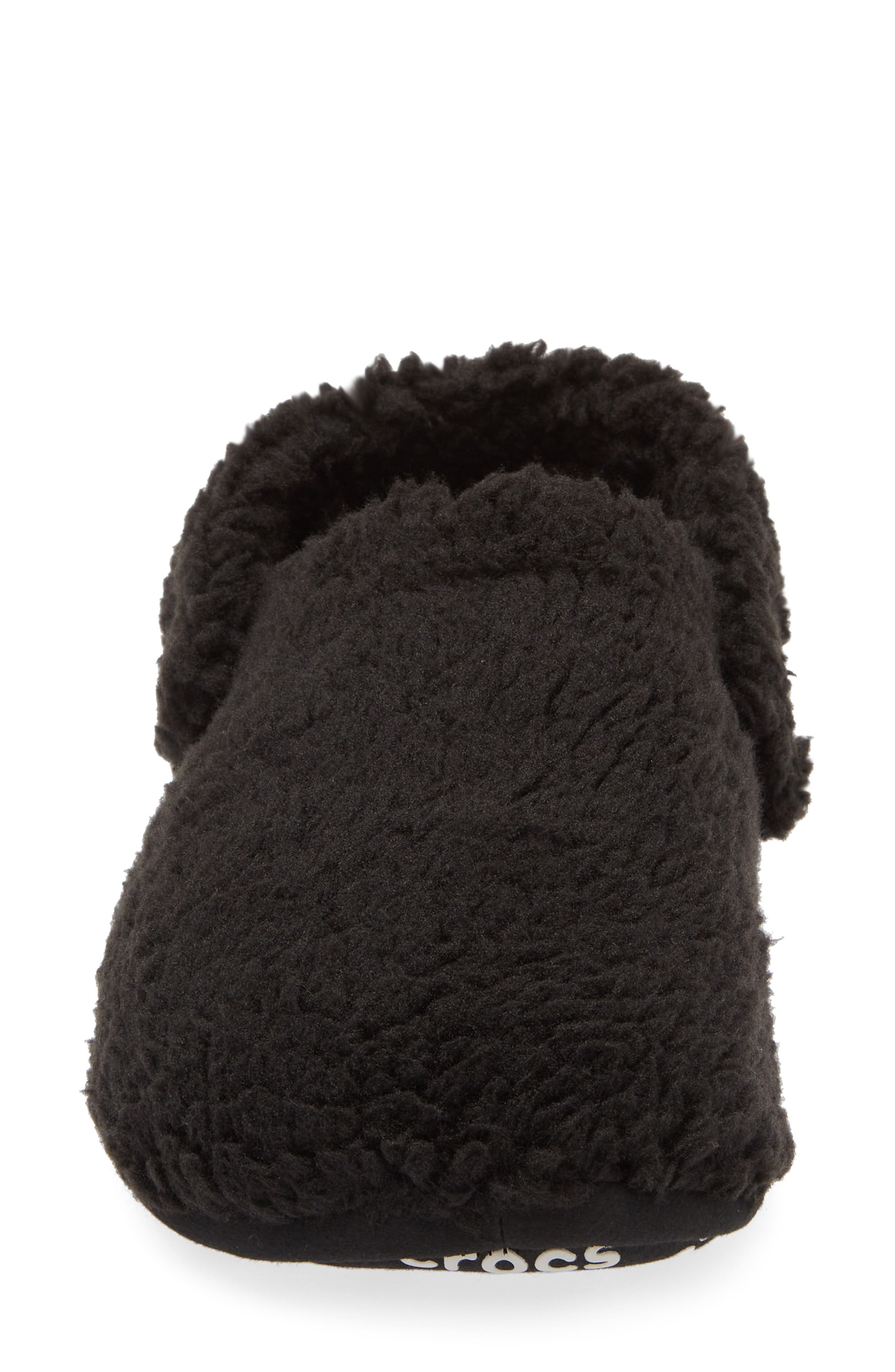 CROCS Classic Cozzzy Faux Fur Slipper Clog in Black at Nordstrom - 4